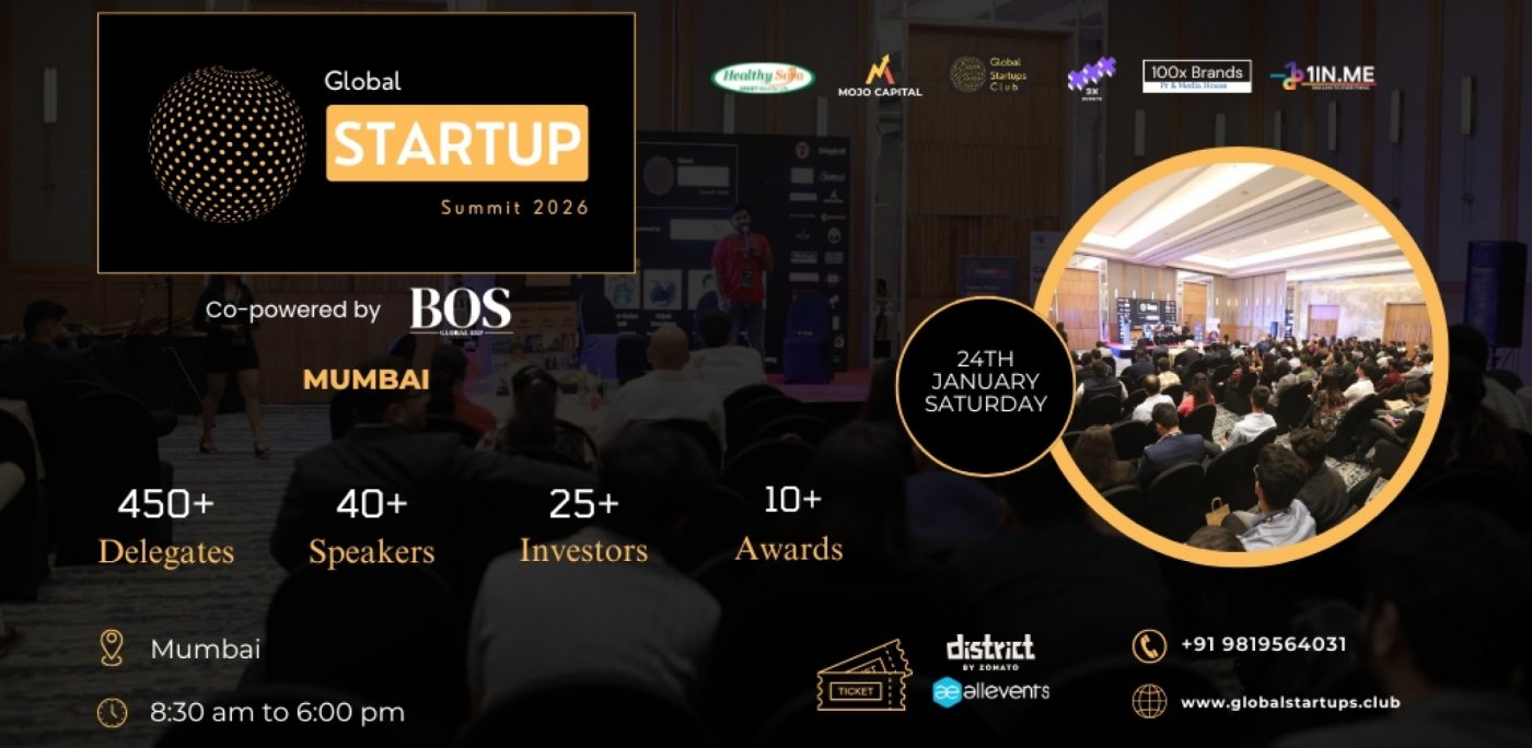 Global Startup Summit 2026 | Mumbai, 24 January | Event in Mumbai | AllEvents