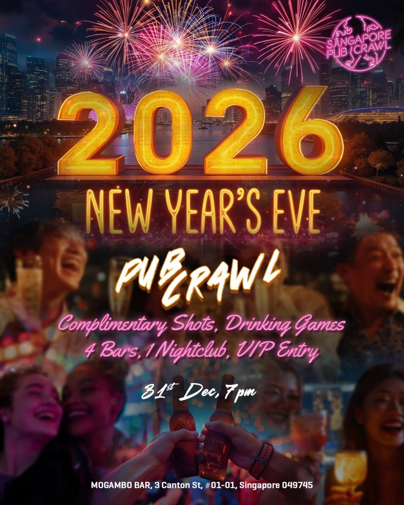Singapore New Year's Eve Pub Crawl , 31 December | Event in Singapore | AllEvents