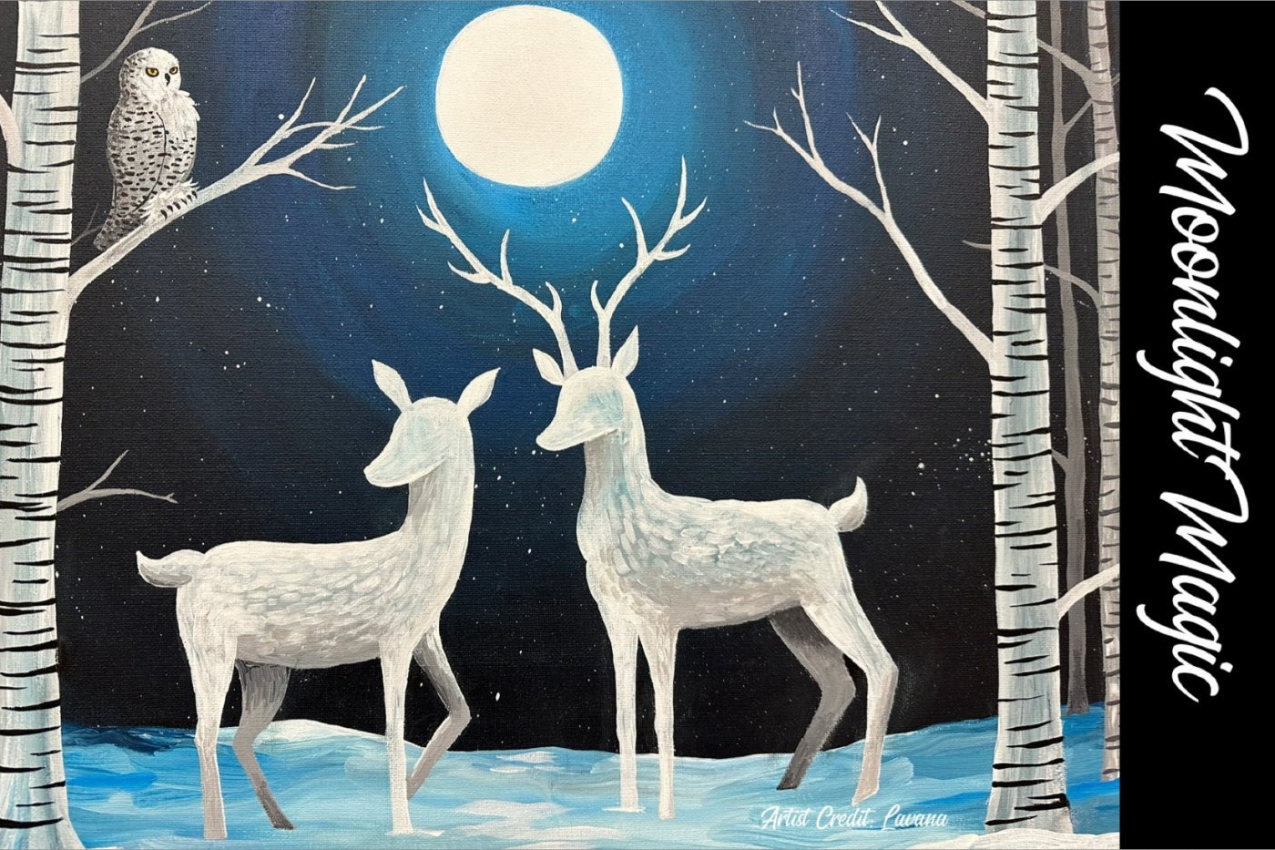 Paint and Sip Acrylic Painting at Crooked Mouth Brewery- Moonlight Magic, 21 December | Event in Endicott
