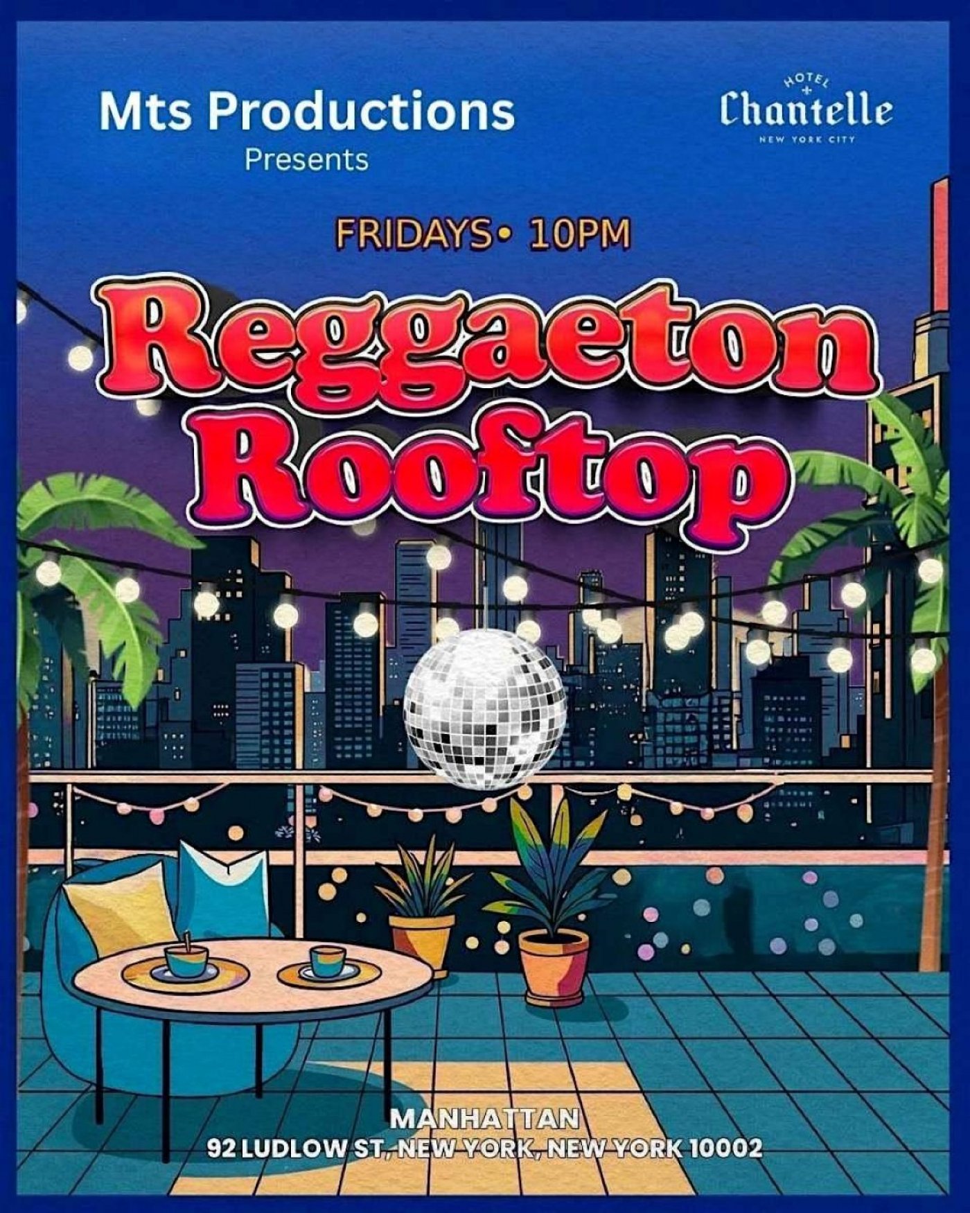 Reggaeton Rooftop Fridays at Hotel Chantelle | Friday, Dec 5th, 5 December | Event in New York | AllEvents