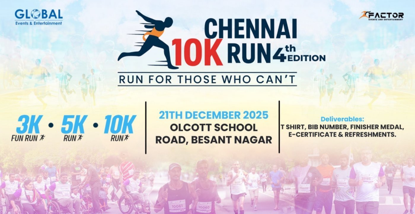 Chennai 10K Run - 4th Edition, 21 December | Event in Chennai | AllEvents