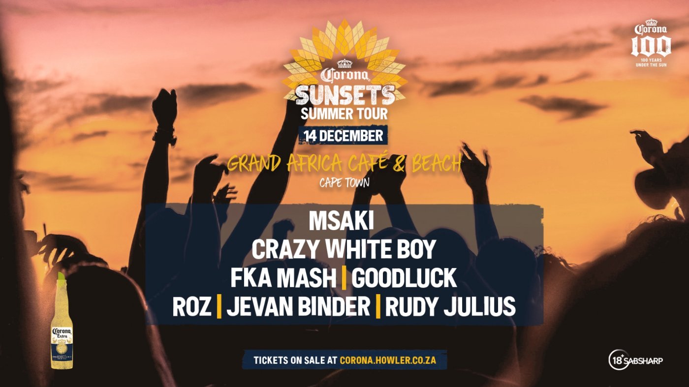 Corona Sunsets Summer Tour 2025 - Grand Africa Cafe &amp; Beach, Cape Town