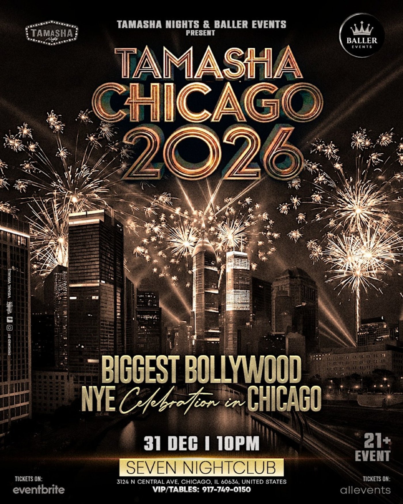 CHICAGO BOLLYWOOD NYE 2026 @SEVEN NIGHTCLUB, 31 December | Event in Chicago | AllEvents