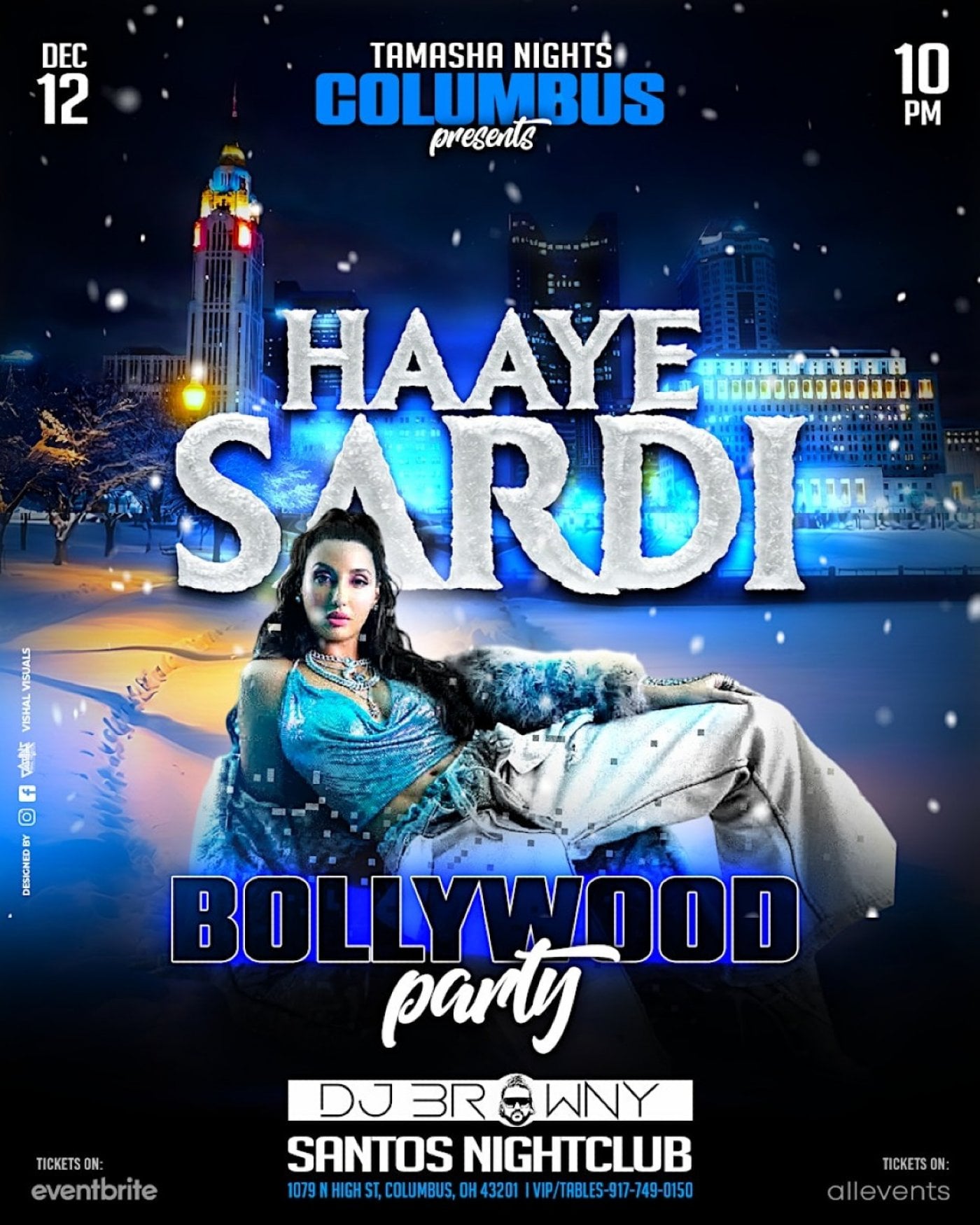 COLUMBUS' HAAYE SARDI BOLLYWOOD PARTY@SANTOS, 12 December | Event in Columbus | AllEvents