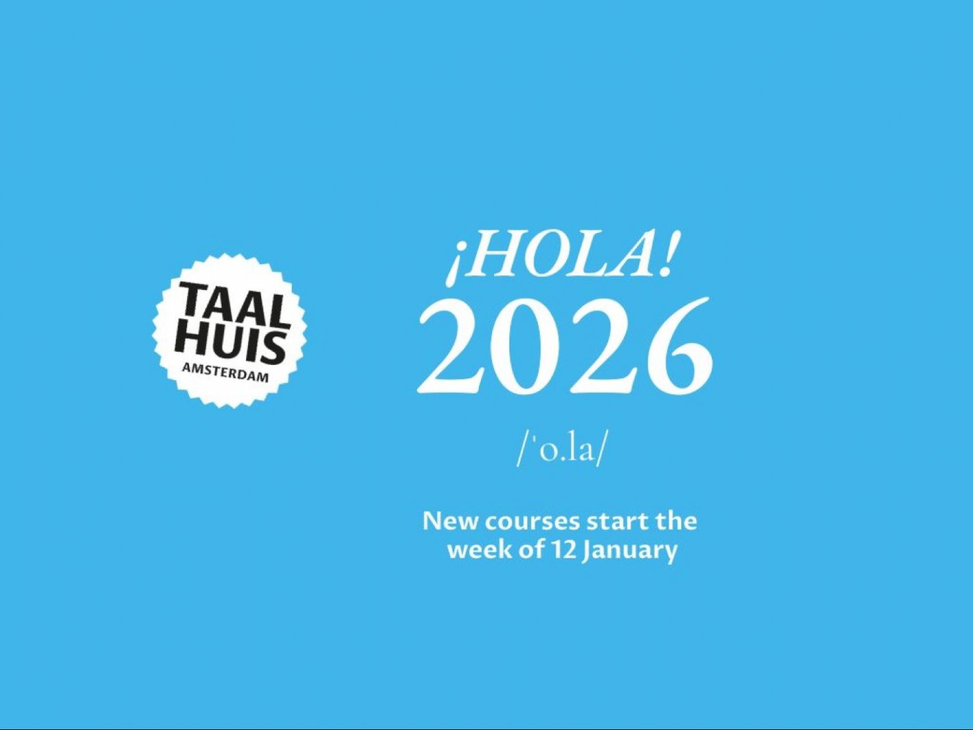 Learn Spanish and Catalan this 2026! Courses start in January, 12 January | Event in Amsterdam | AllEvents