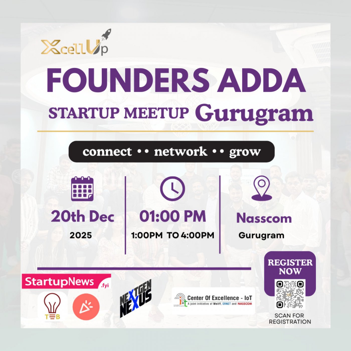 Founders Adda Startup Meetup Gurugram, 20 December | Event in Gurgaon | AllEvents