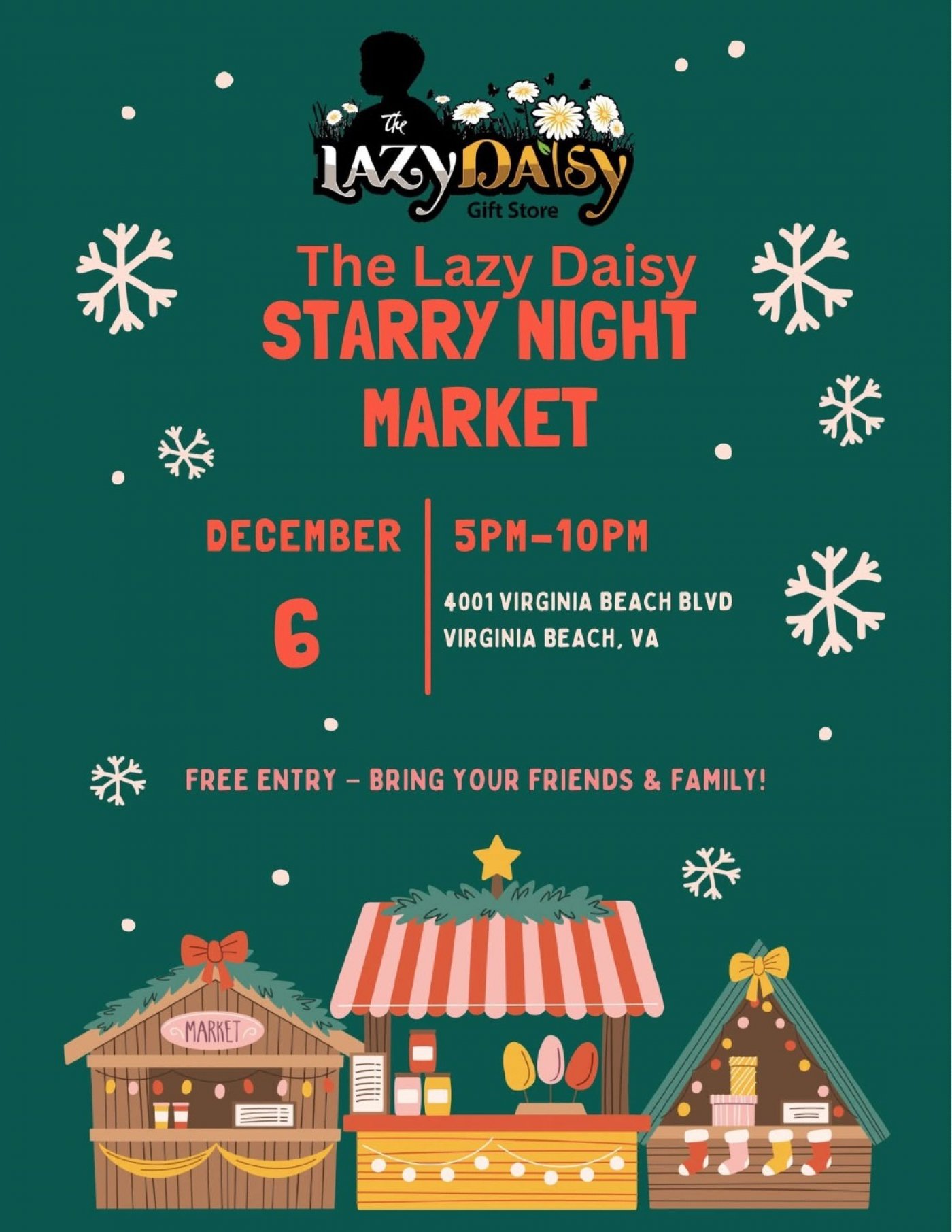 Lazy Daisy Starry Night Market, 6 December | Event in Virginia Beach | AllEvents