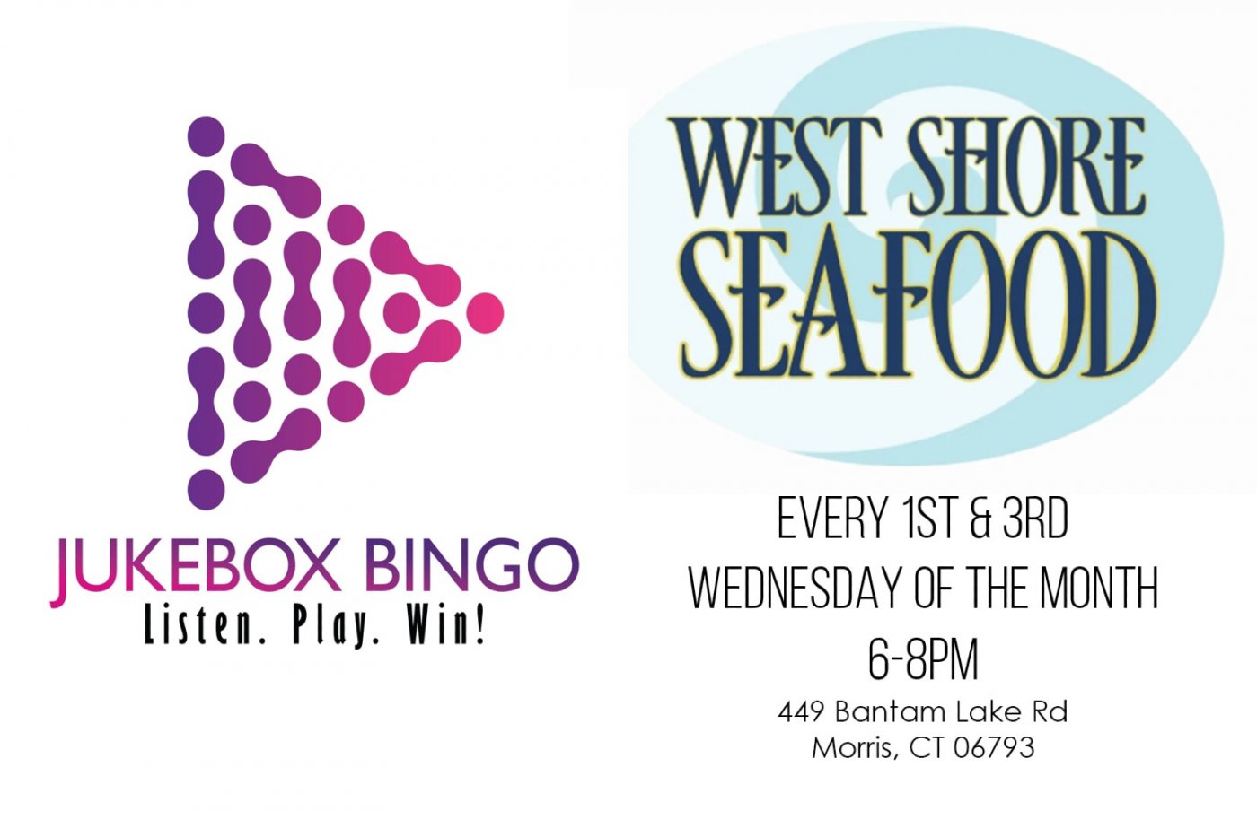 Jukebox Bingo (Music Bingo) @ West Shore Seafood, 7 January | Event in Morris | AllEvents