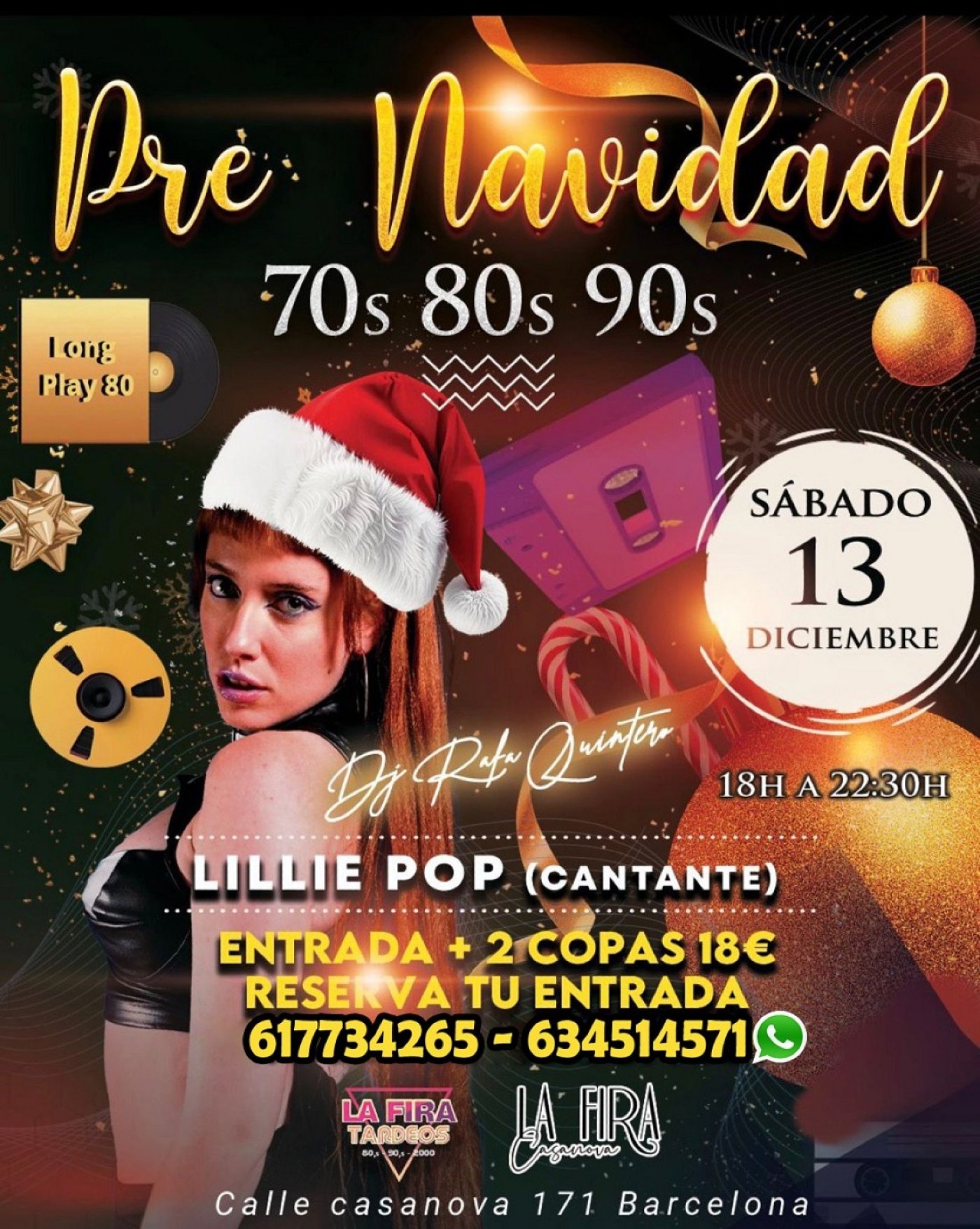 Tardeo Pre Navidad 70s 80s 90s 🎄​, 13 December | Event in Barcelona | AllEvents
