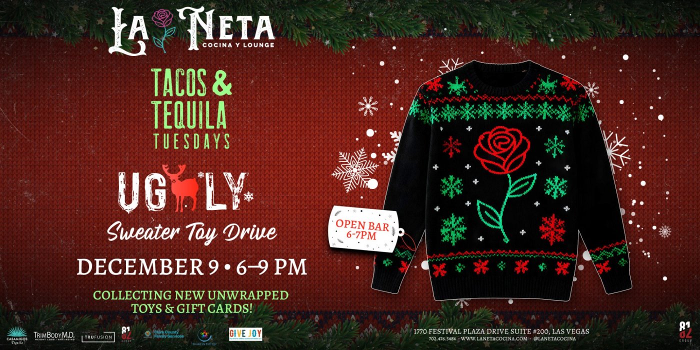 Ugly Sweater Taco Tuesday Toy Drive at La Neta Cocina y Lounge, 9 December | Event in Las Vegas | AllEvents
