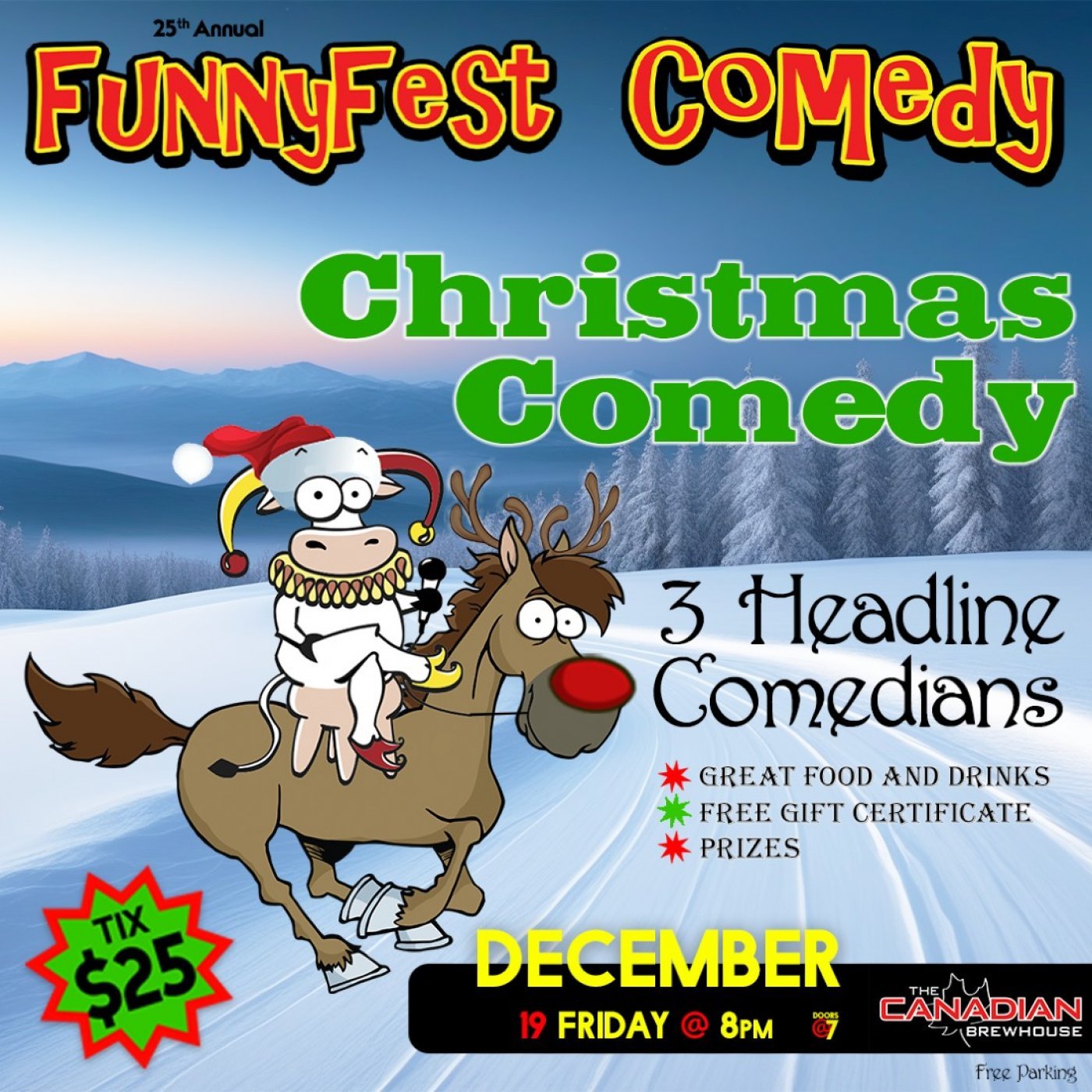 "Christmas FUNNY" - FunnyFest COMEDY SHOW - Friday, December 19, 19 December | Event in Calgary