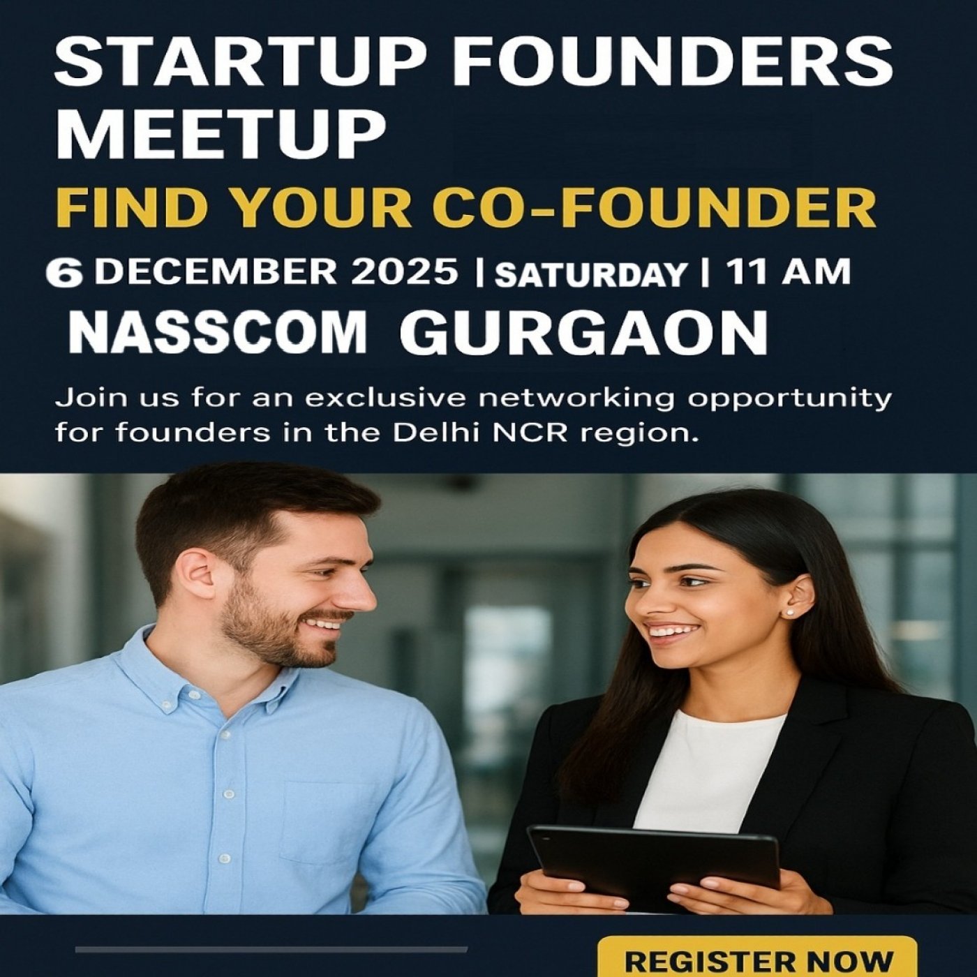 Find Your Co-Founder – Delhi NCR Startup Founders Meetup, 6 December | Event in Gurgaon | AllEvents