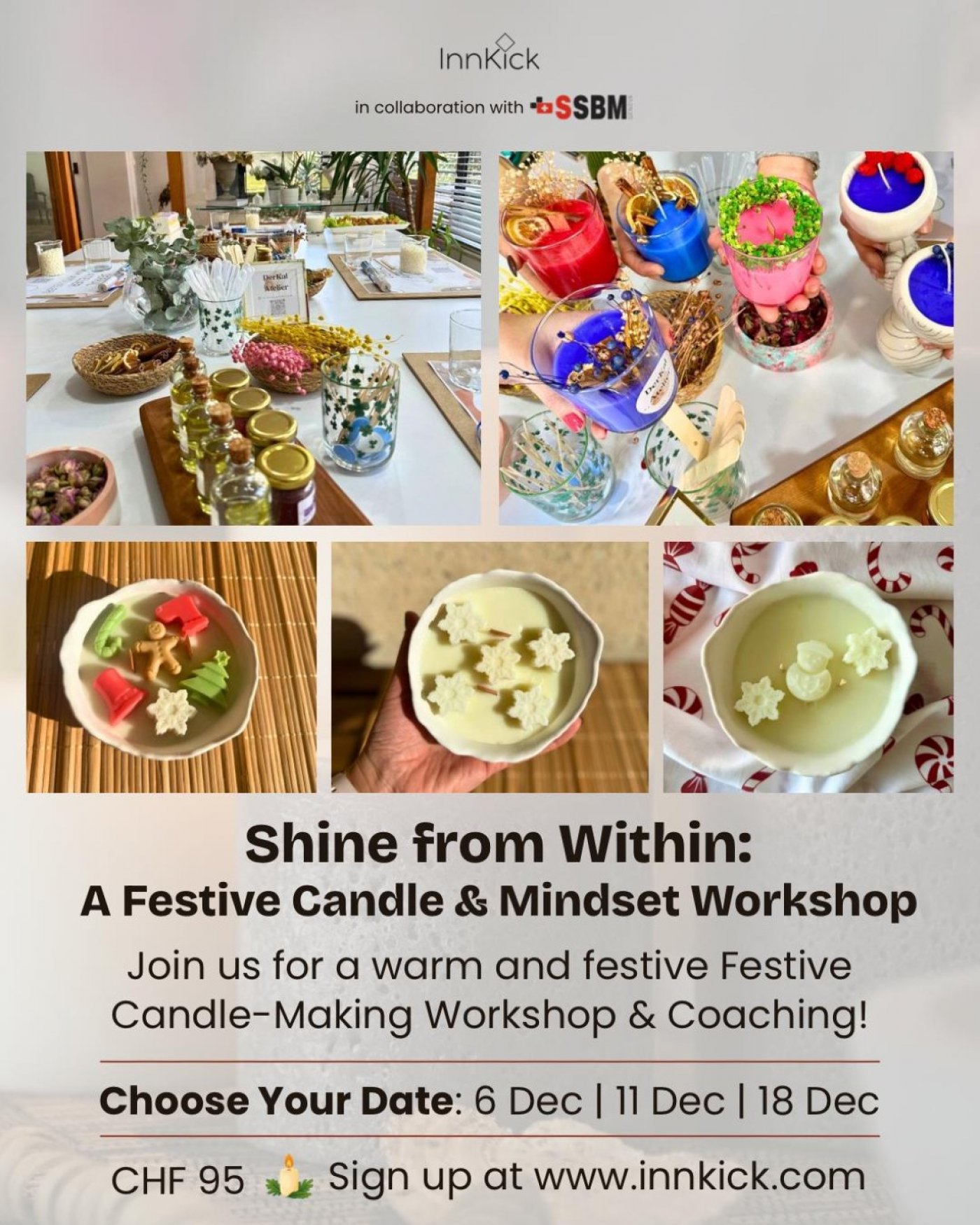 Shine from Within: A Festive Candle & Mindset Workshop, 6 December | Event in Geneva | AllEvents