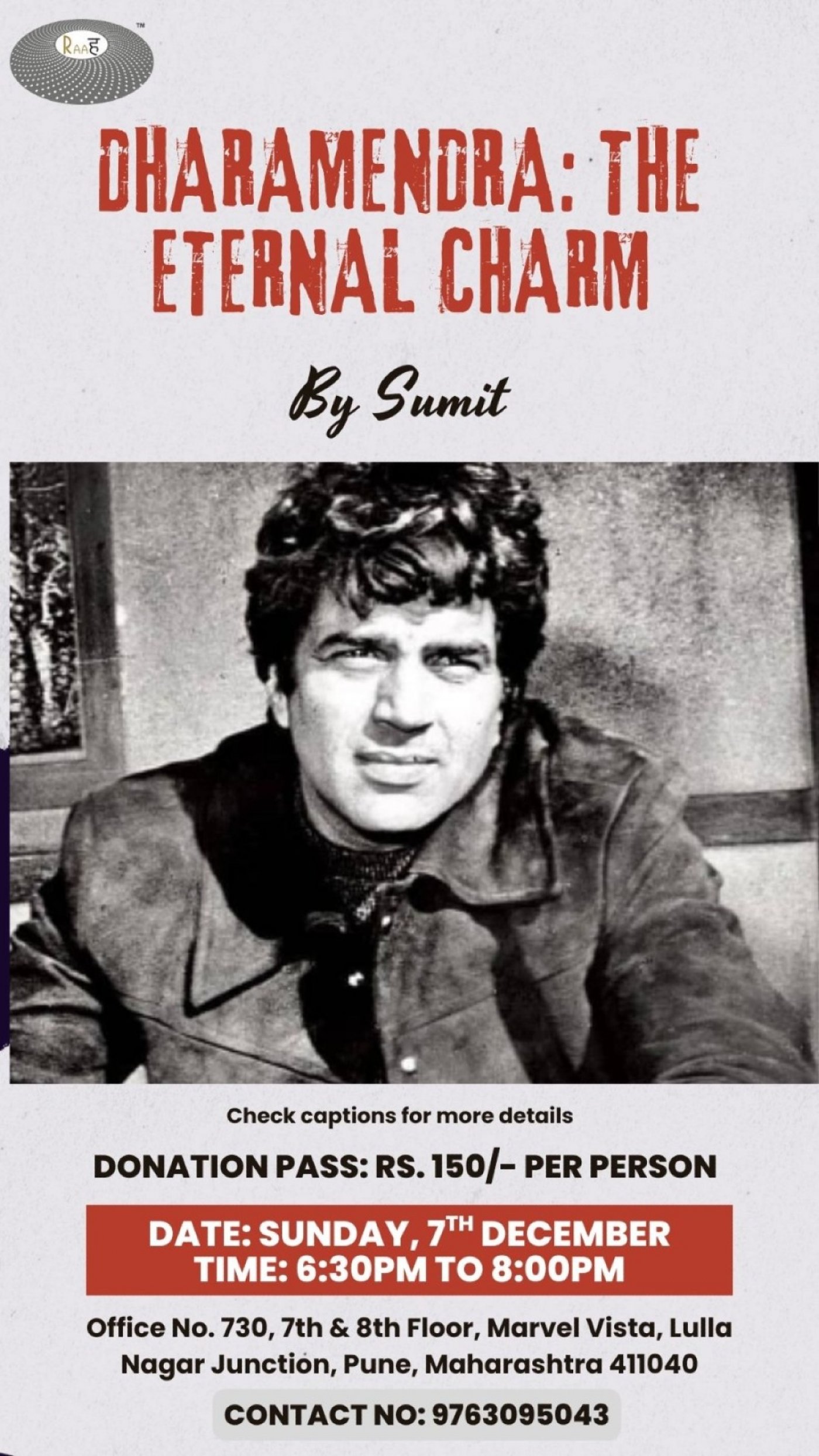 Dharam: The Eternal Charm  By Sumit Paul, 7 December | Event in Pune | AllEvents