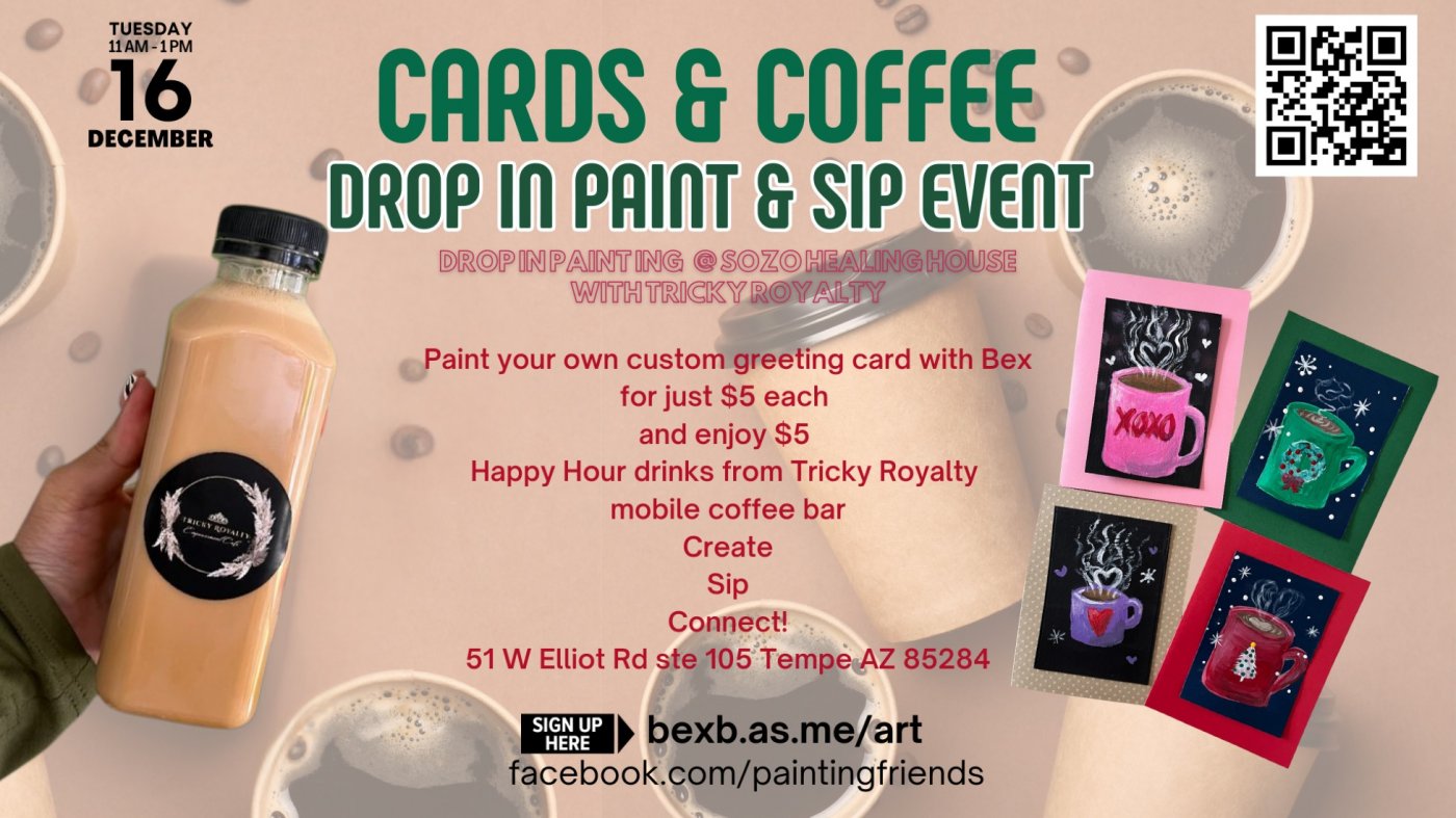 Cards and Coffee at Sozo Healing House, 16 December | Event in Tempe | AllEvents