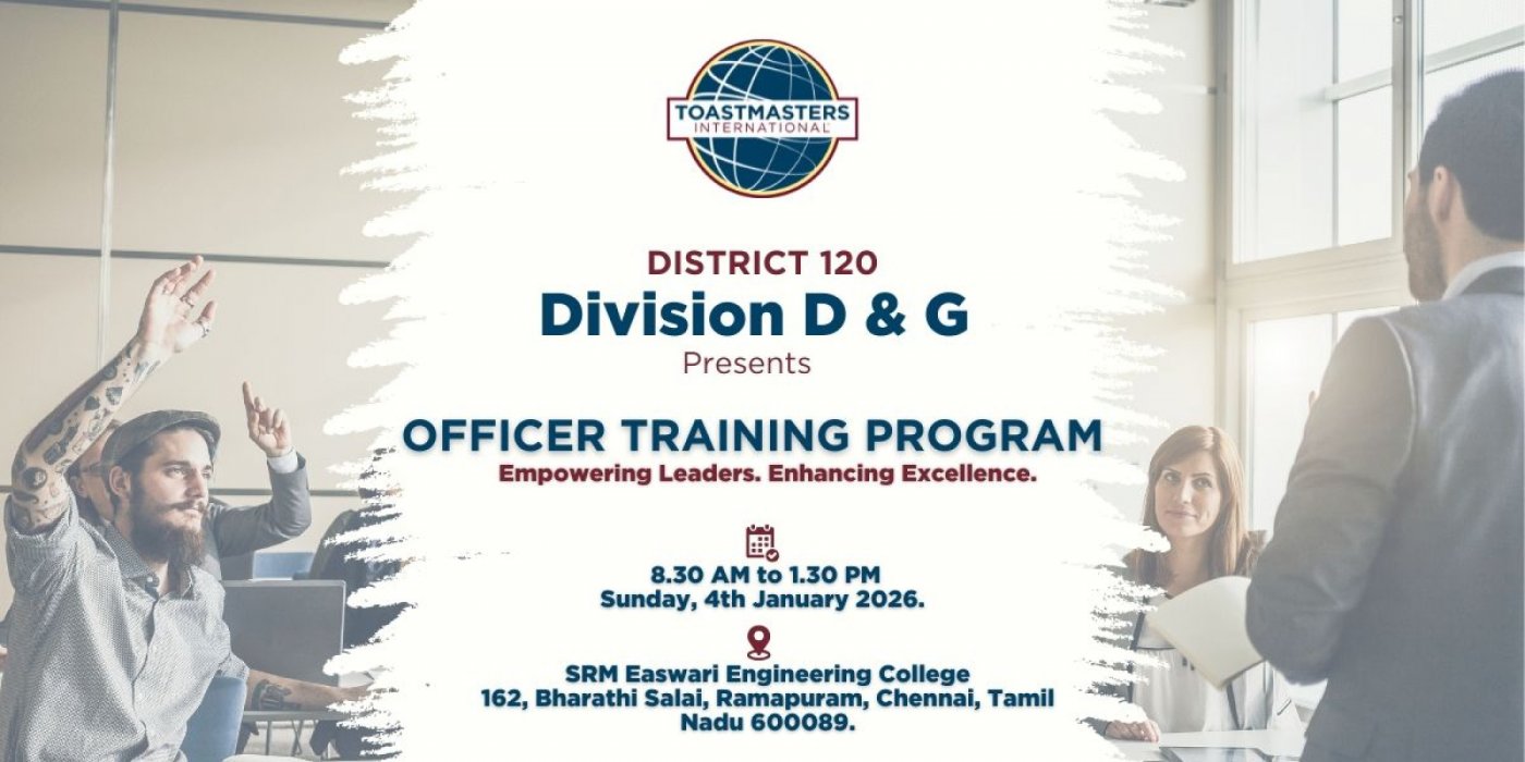 Officers Training Program Division D & G, 4 January | Event in Chennai | AllEvents