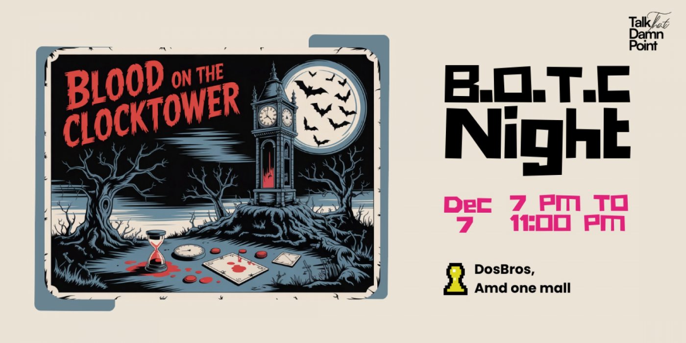 Blood on the Clocktower | Social Deduction Game Night | Beginner-friendly | Ahmedabad | TtDP, 7 December | AllEvents