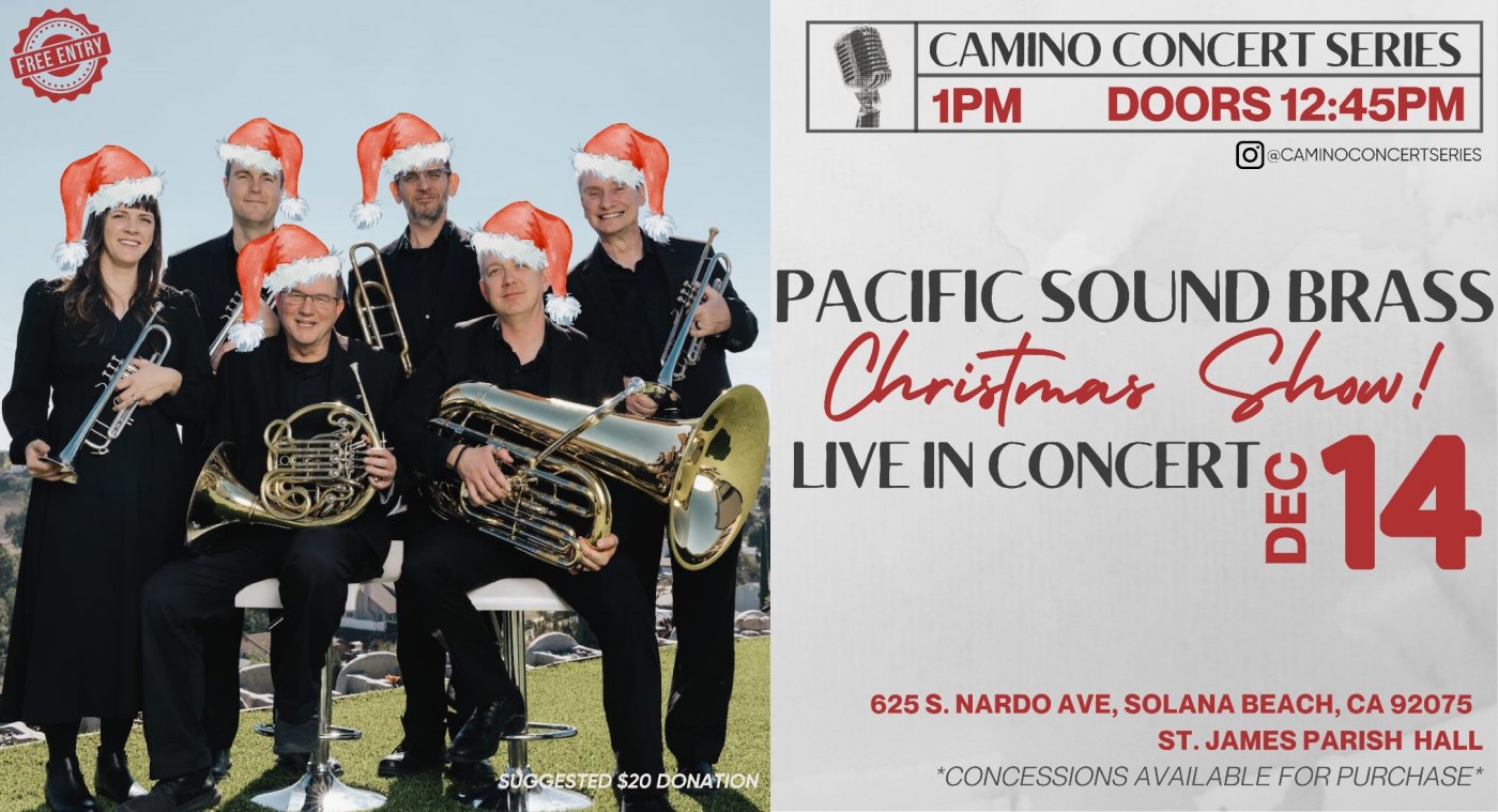 A Camino Christmas with Pacific Sound Brass, 14 December | Event in Solana Beach | AllEvents