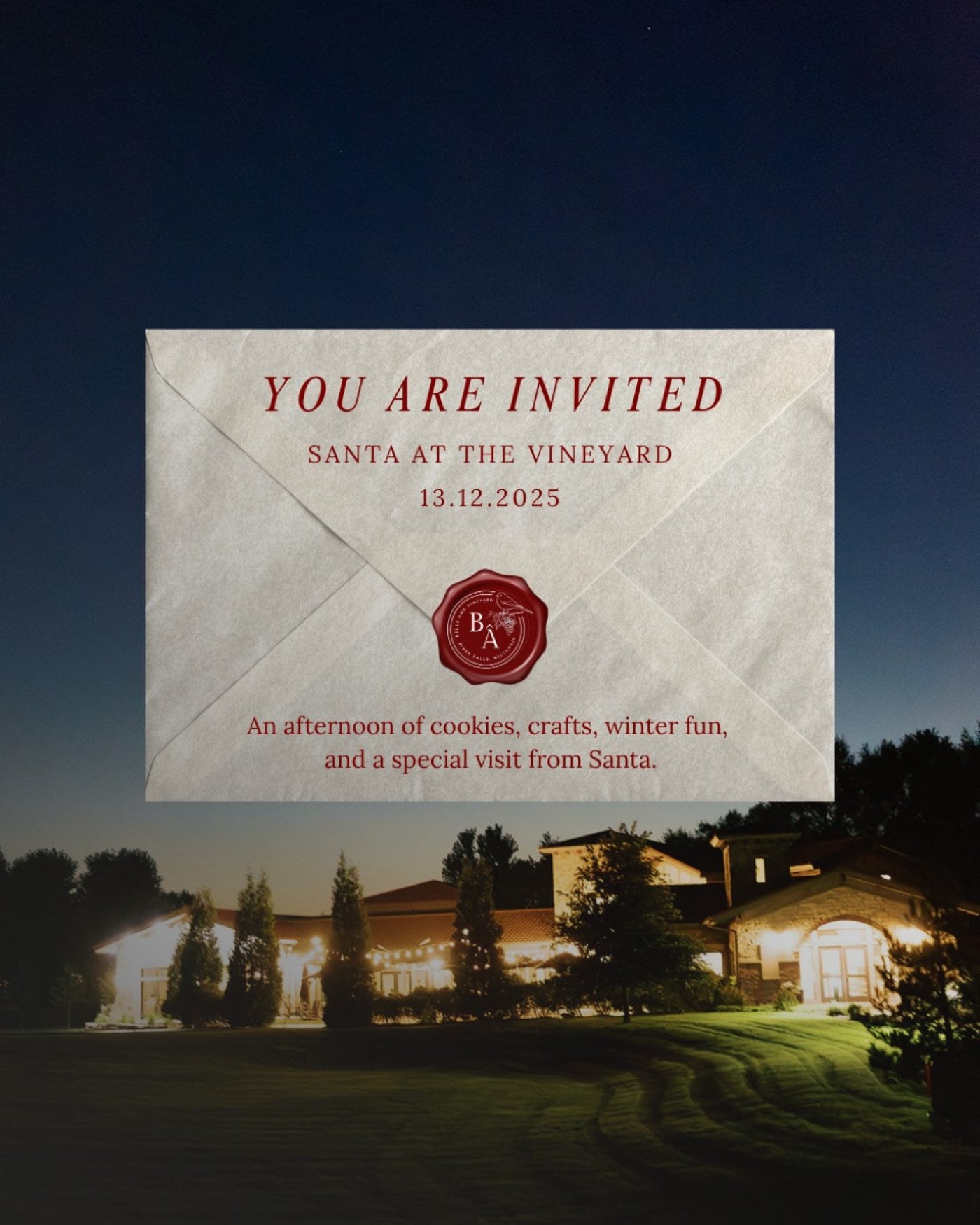 Santa at the Vineyard, 13 December | Event in River Falls | AllEvents