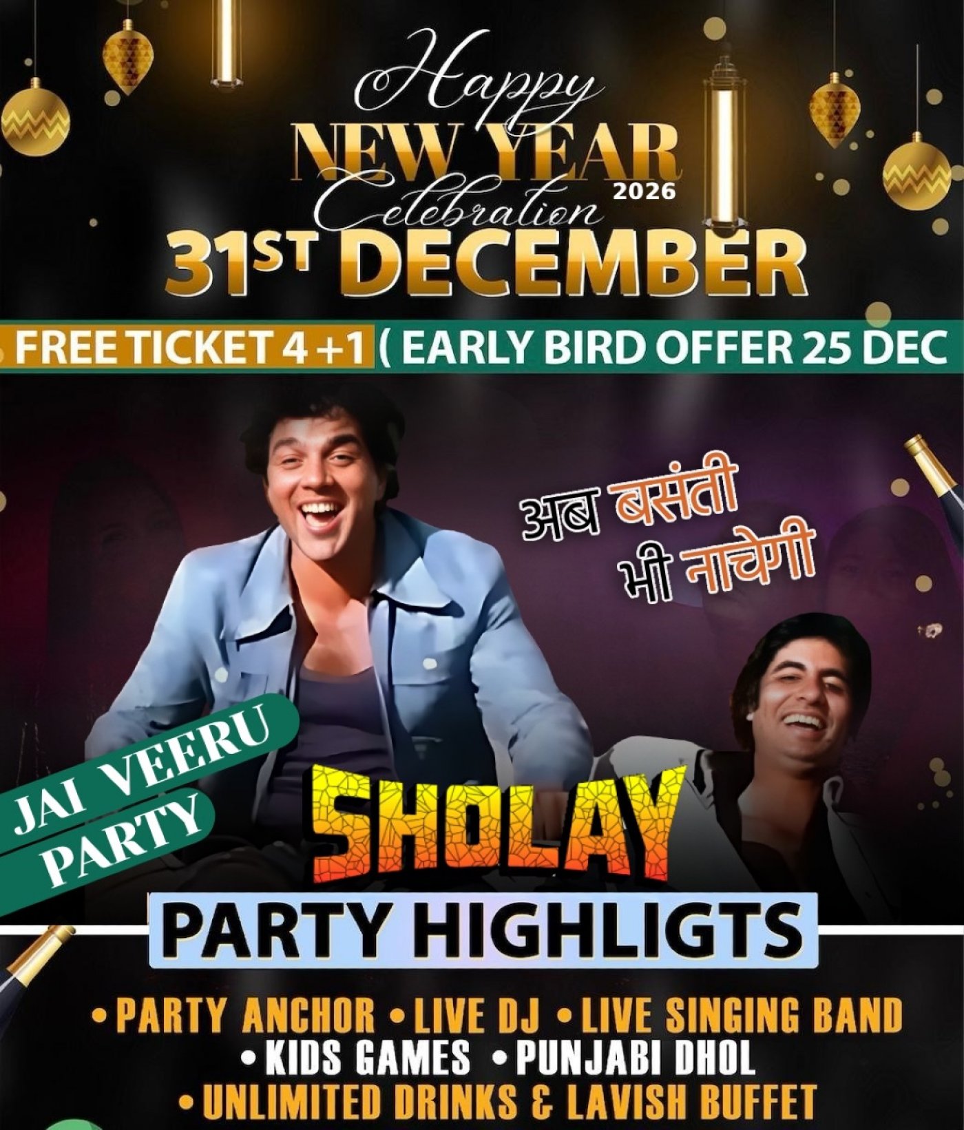 New Year Party 2026: DHARAM THEME, 31 December | Event in Noida | AllEvents