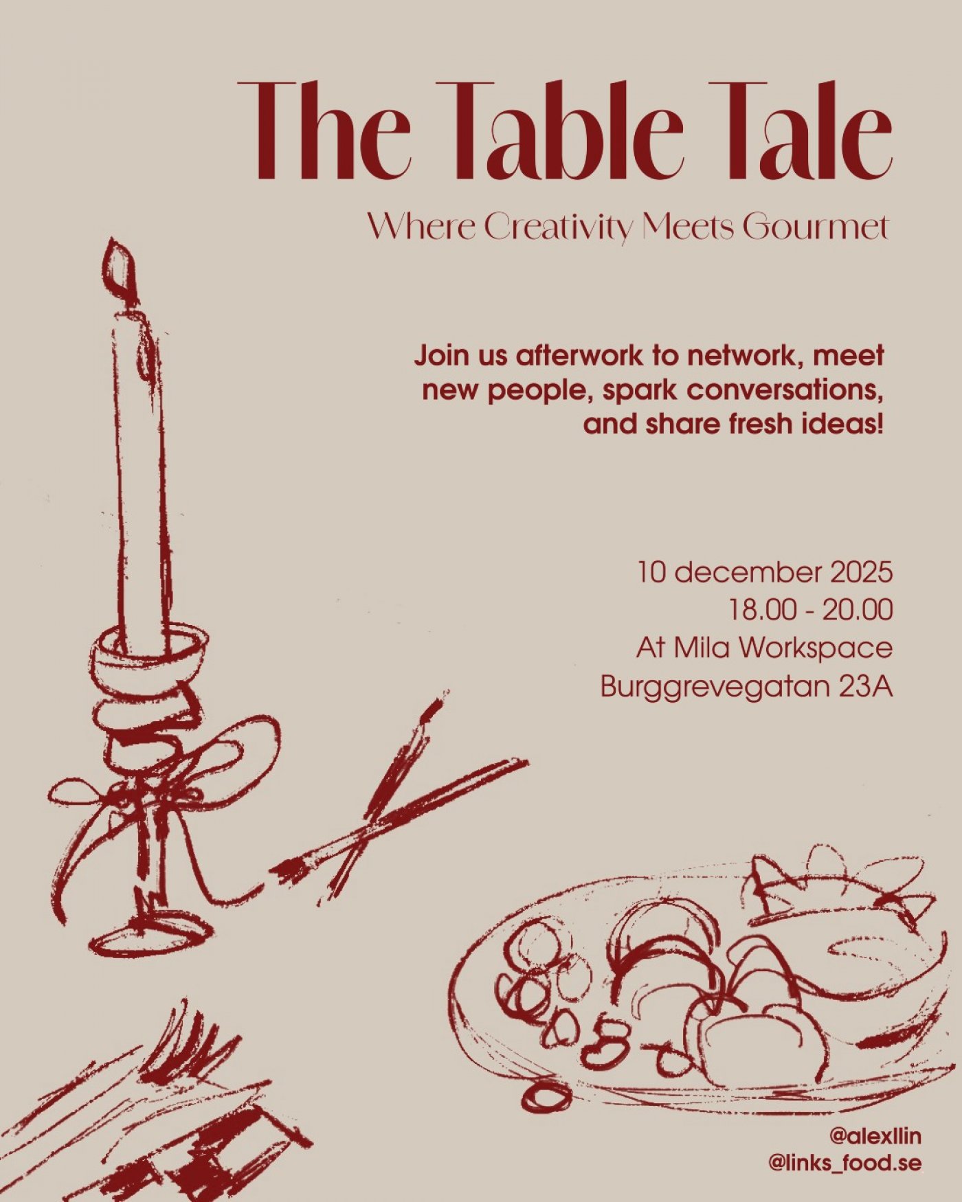 The Table Tale - Where Creativity Meets Gourmet, 10 December | Event in Gothenburg | AllEvents
