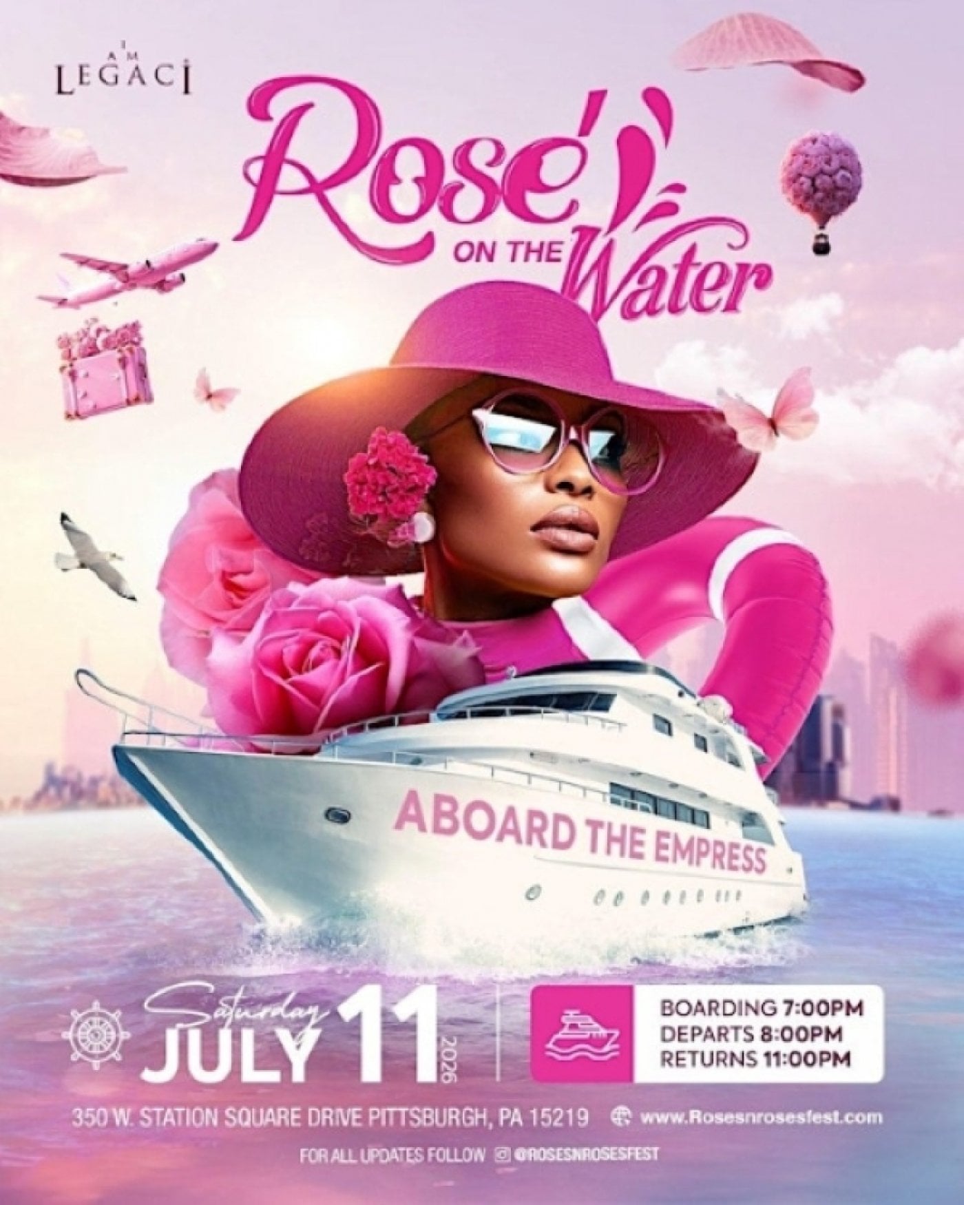 Rosé on the Water – Pittsburgh’s Pink & White Summer Boat Party, 11 July | Event in Pittsburgh | AllEvents