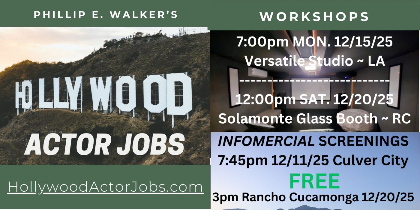 Hollywood Actor Jobs Pre-Tour, 11 December | Event in Culver City | AllEvents