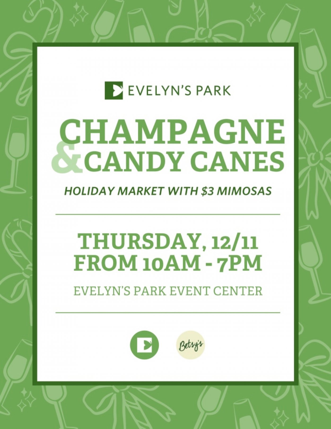 Champagne and Candy Canes Market , 11 December | Event in Bellaire | AllEvents