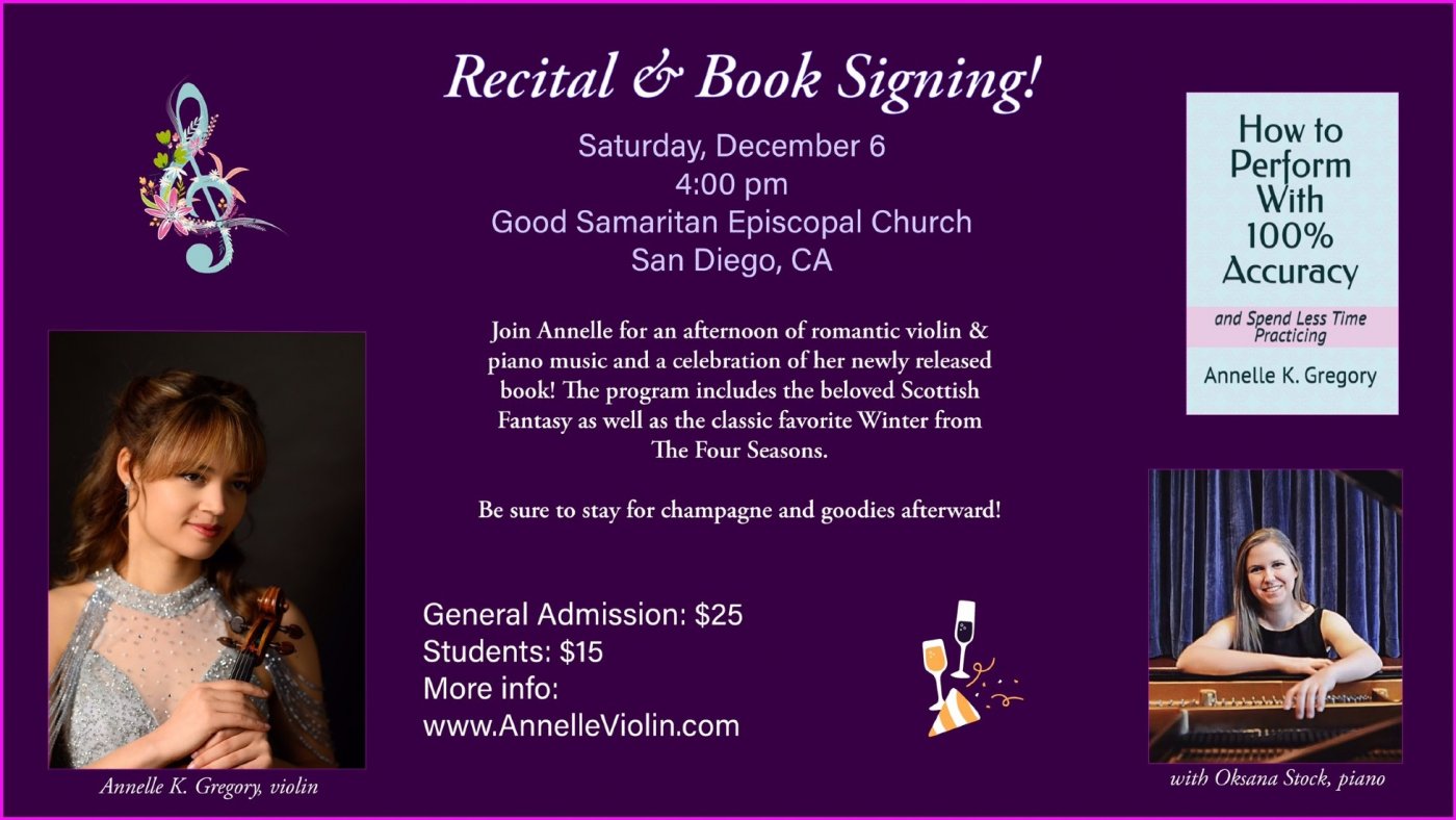 Recital & Book Signing, 6 December | Event in San Diego | AllEvents