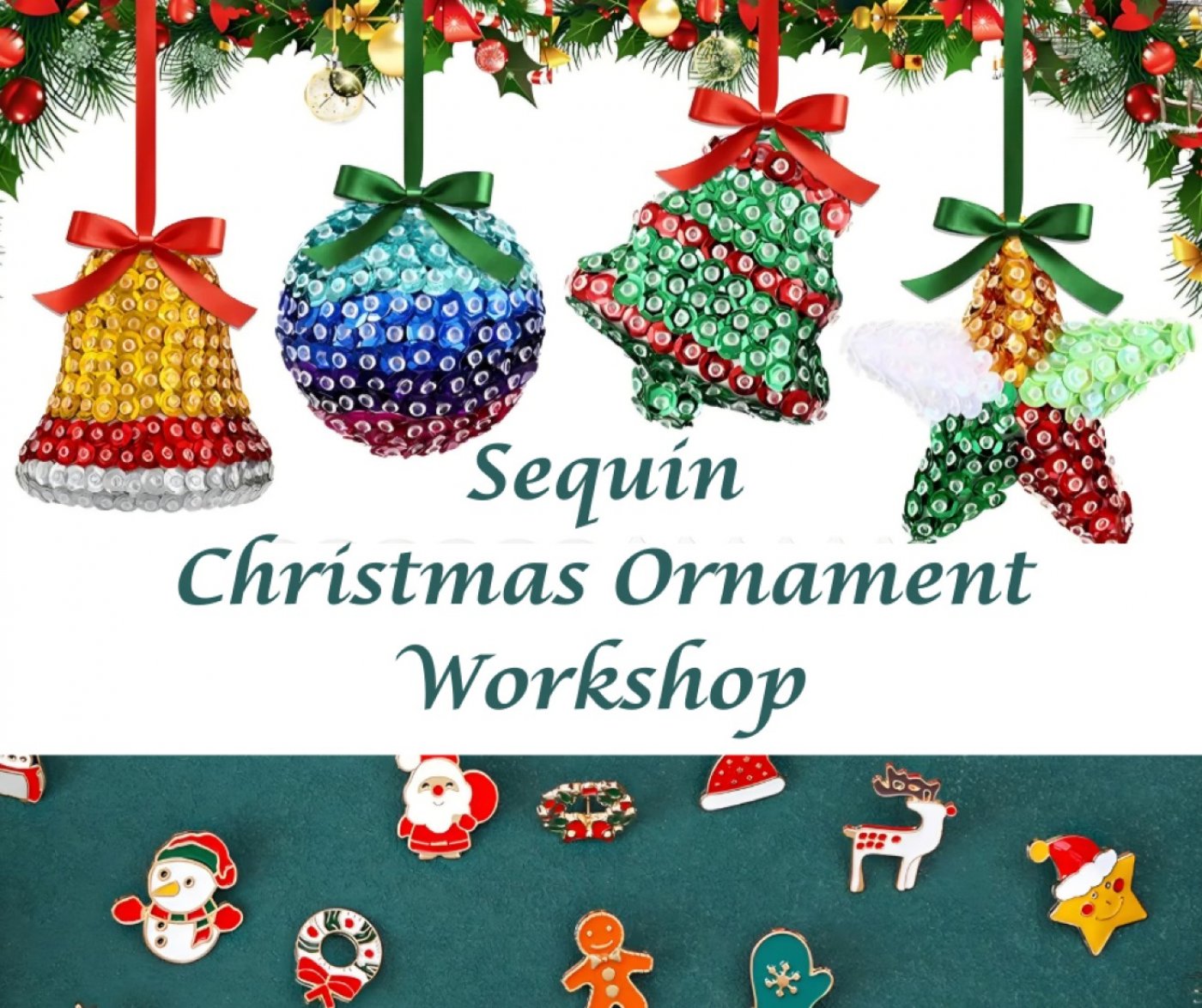 Sequin Christmas Ornament Workshop at BTB, 11 December | Event in Duncan | AllEvents