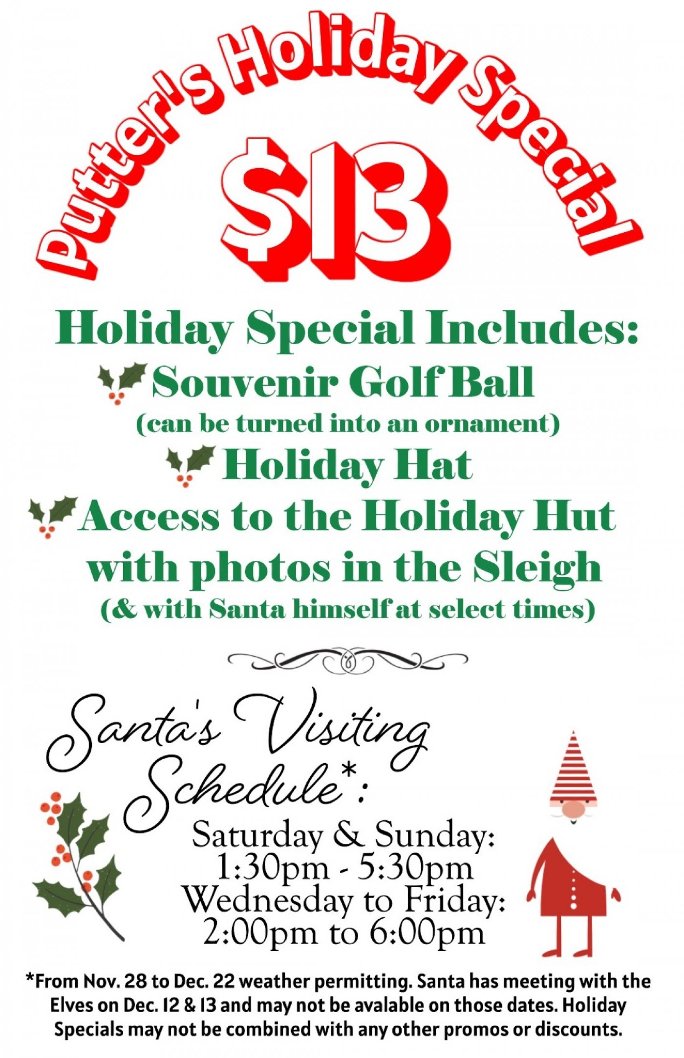Santa Visits at Putter's Miniature Golf | Event in Walnut Creek | AllEvents