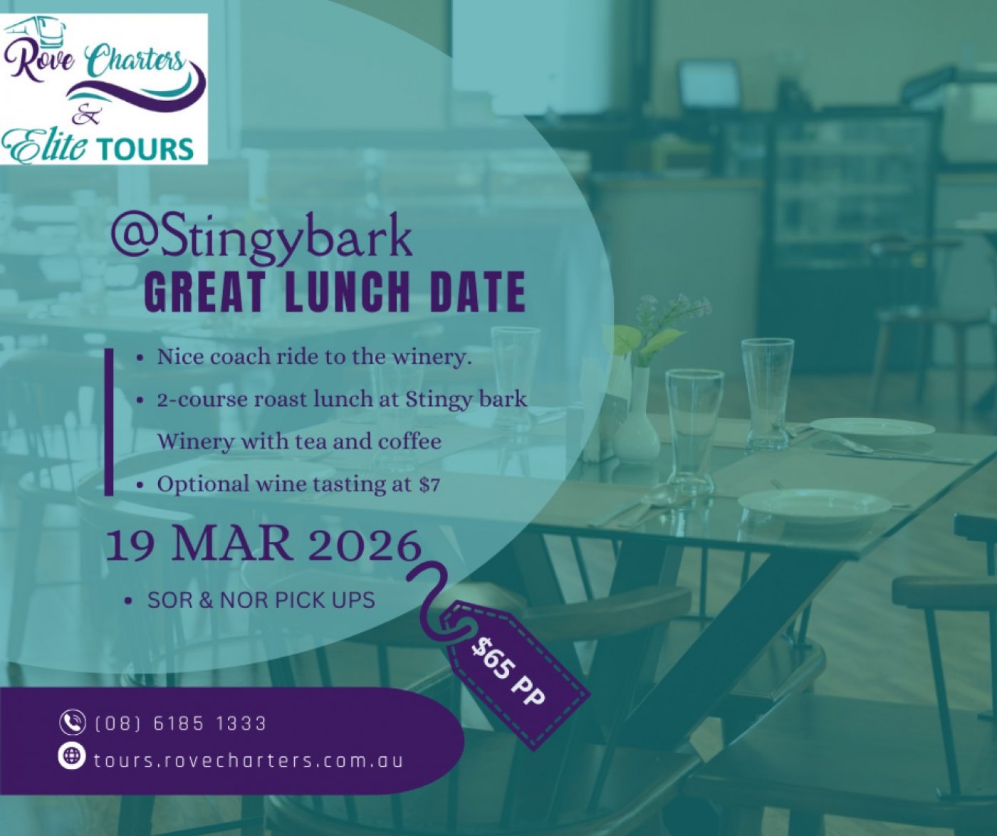The Great Lunch Date: Stringy Bark Winery, 19 March | Event in Baskerville | AllEvents