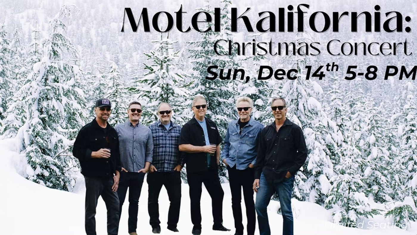Live at the Vineyard: Motel Kalifornia ... CHRISTMAS CONCERT, 14 December | Event in Terrebonne | AllEvents