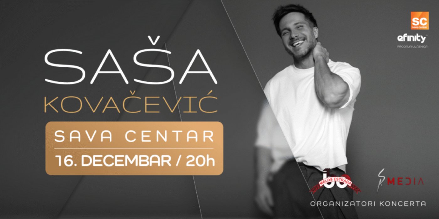 Prevoz na Koncert Saša Kovačević 16.12.2025. iz Novog Sada | Event in Novi Sad | AllEvents