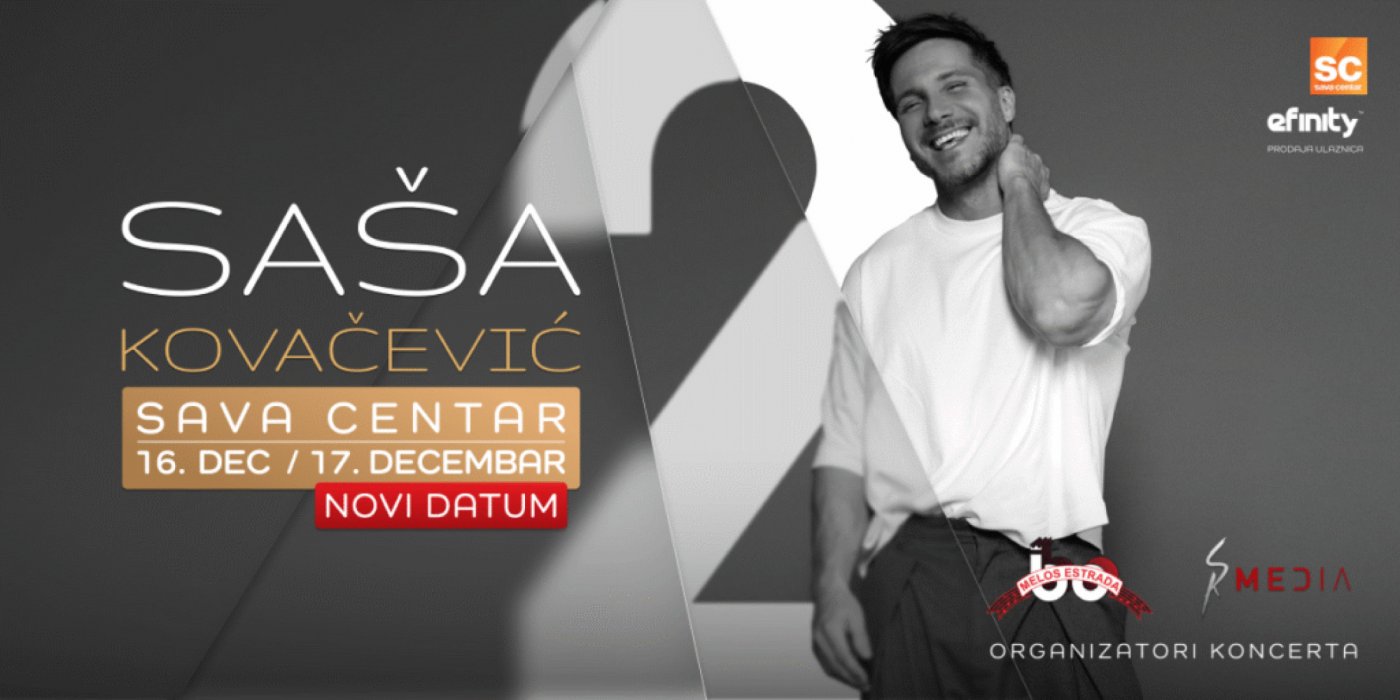 Prevoz na Koncert Saša Kovačević 17.12.2025. iz Novog Sada | Event in Novi Sad | AllEvents