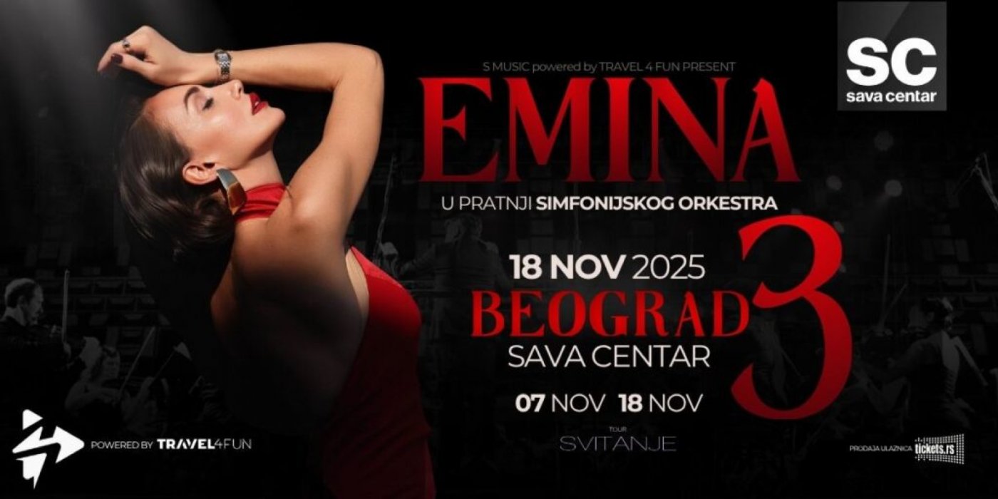 Prevoz na Koncert Emina Jahović 24.12.2025. iz Novog Sada | Event in Novi Sad | AllEvents