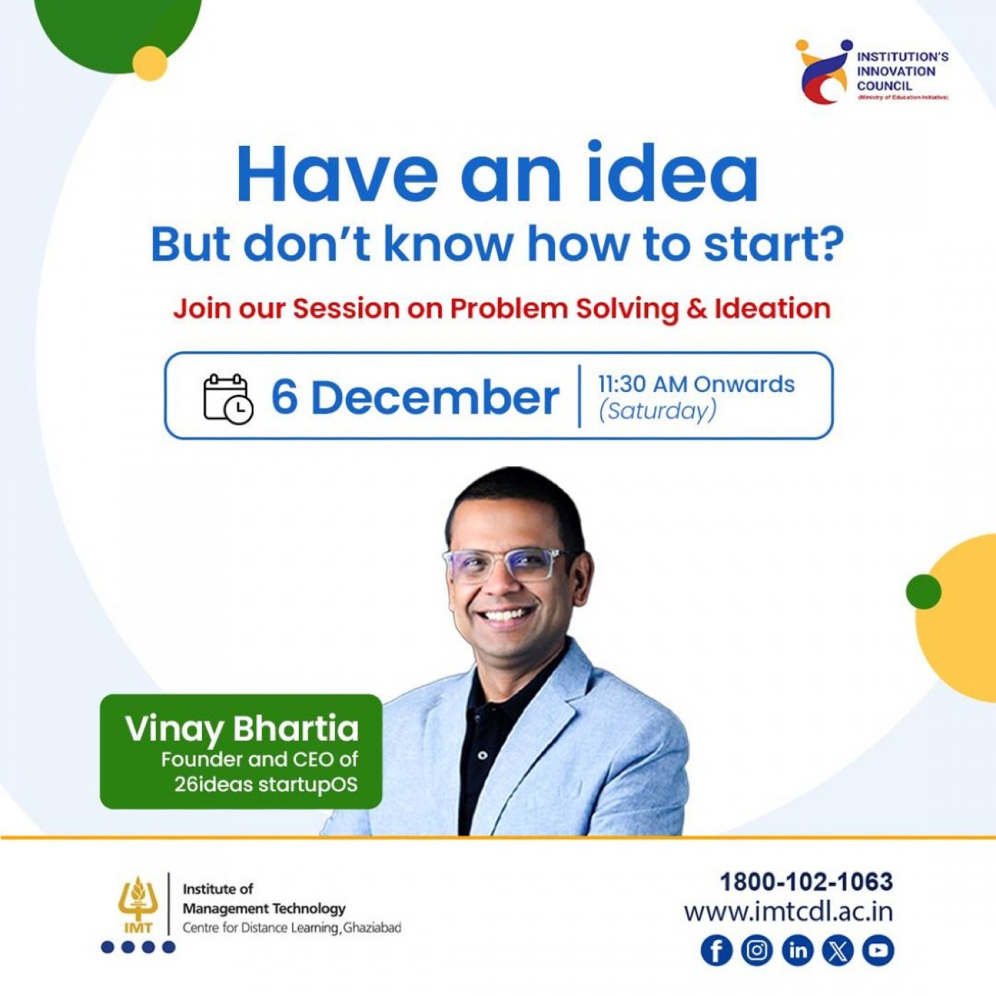 From Idea to Impact: A Practical Session on Ideation & Problem Solving | Online Event | AllEvents