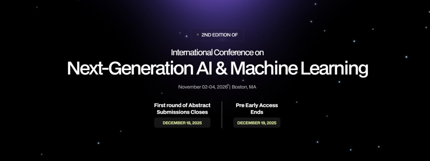 International Conference on Next-Generation AI & Machine Learning, 2 November | Event in Newton | AllEvents