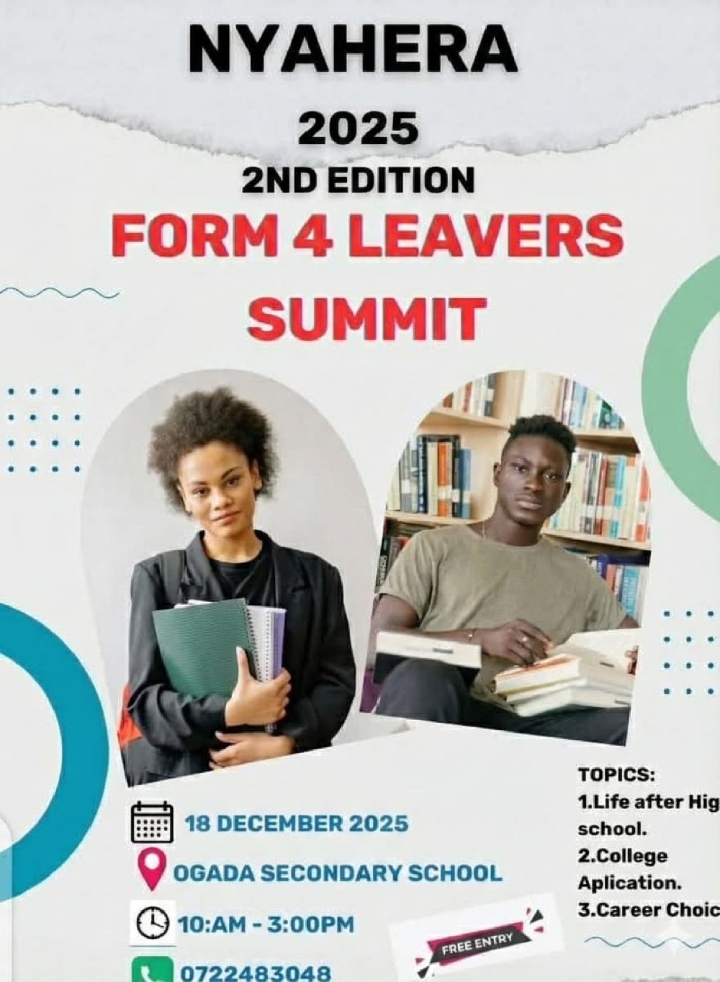 NYAHERA FORM 4 LEAVERS SUMMIT., 18 December | Event in Kisumu | AllEvents