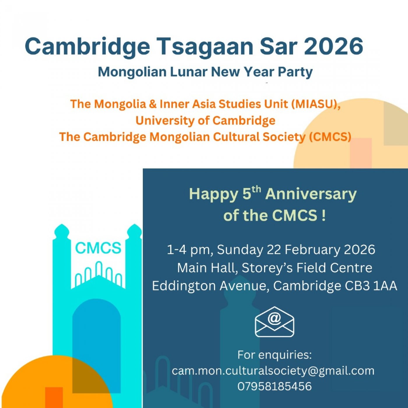 Cambridge Tsagaan Sar 2026, 22 February | Event in Cambridge | AllEvents
