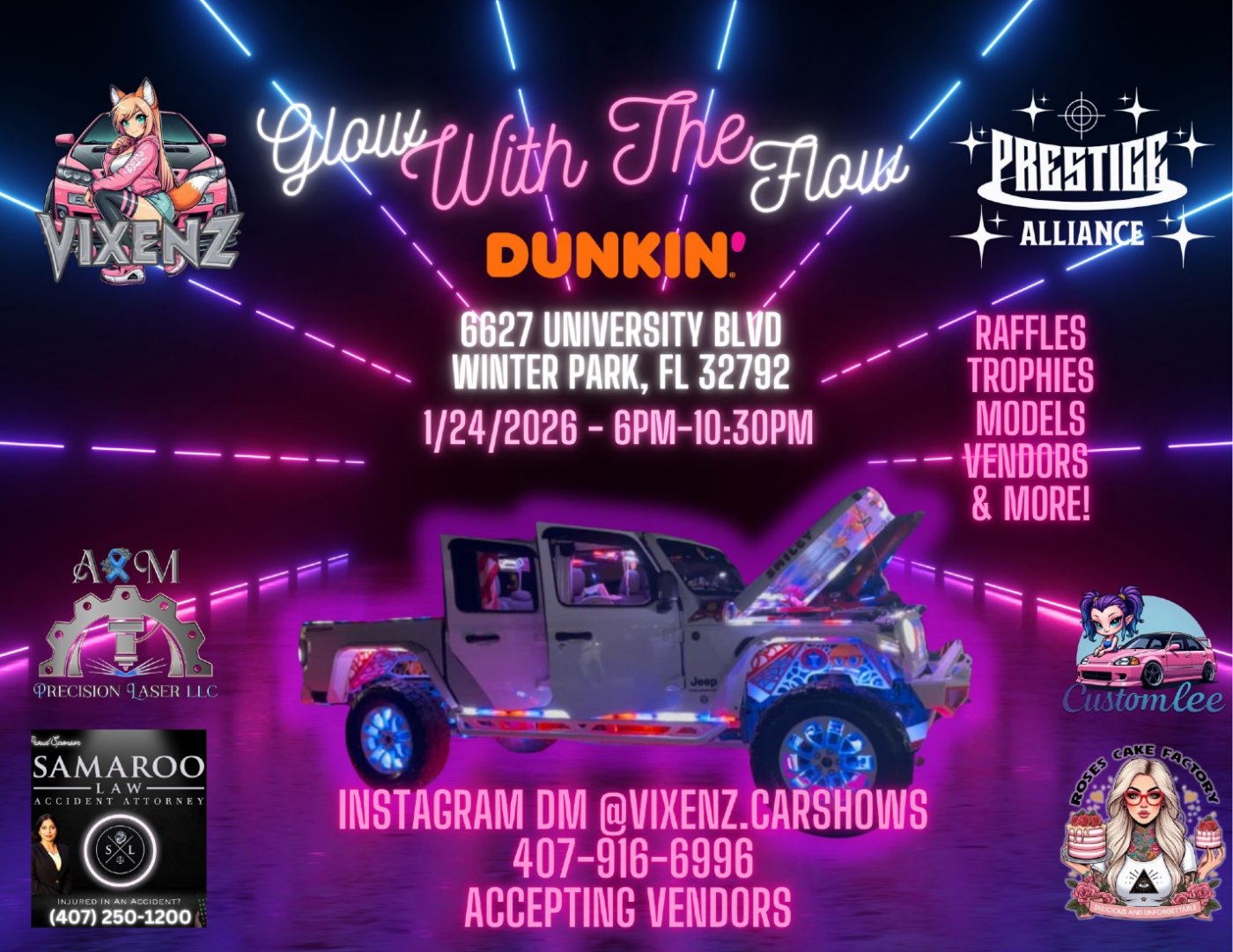 Glow With The Flow Annual Car Show , 24 January | Event in Winter Park | AllEvents