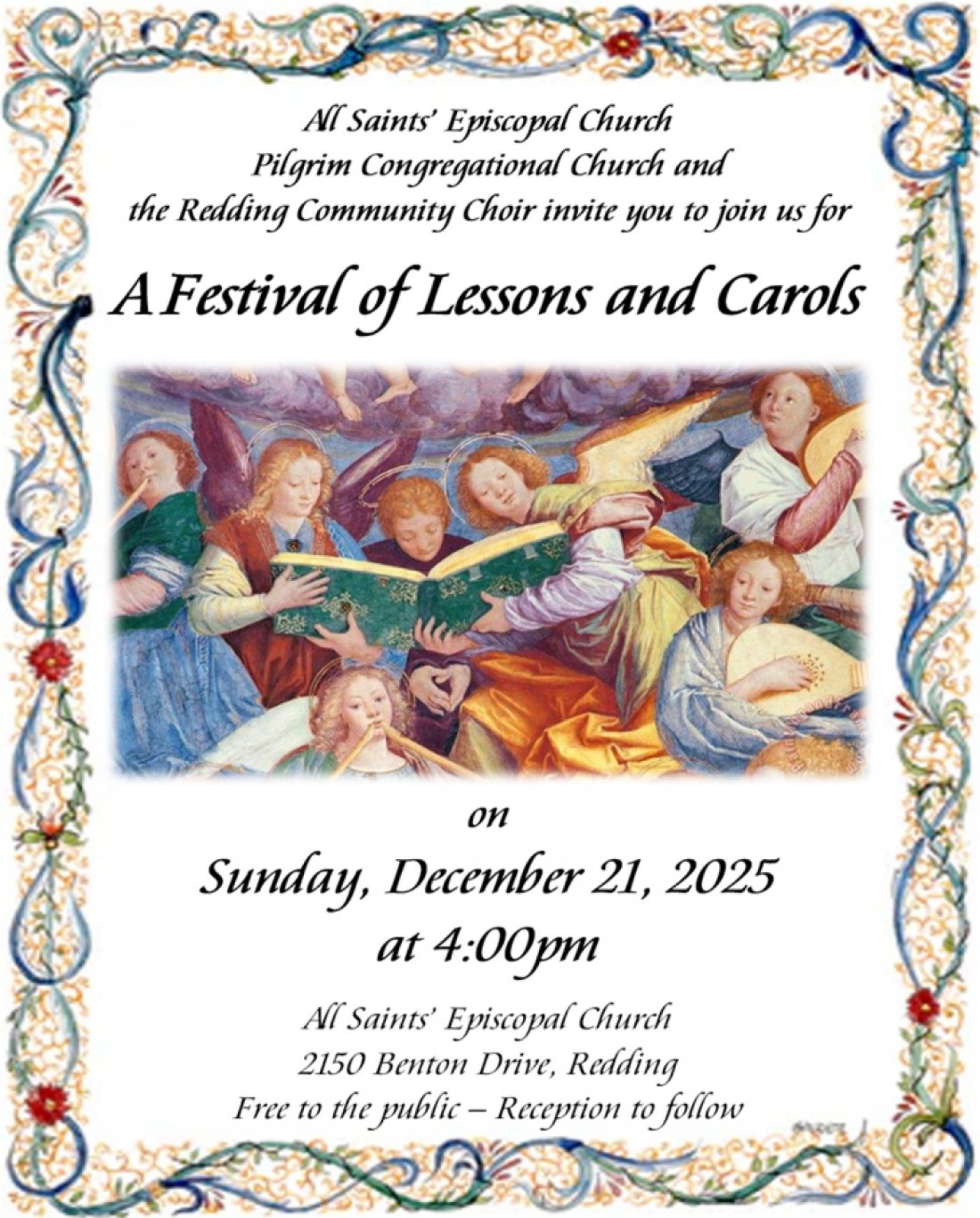 A Festival of Lessons and Carols, 21 December | Event in Redding | AllEvents