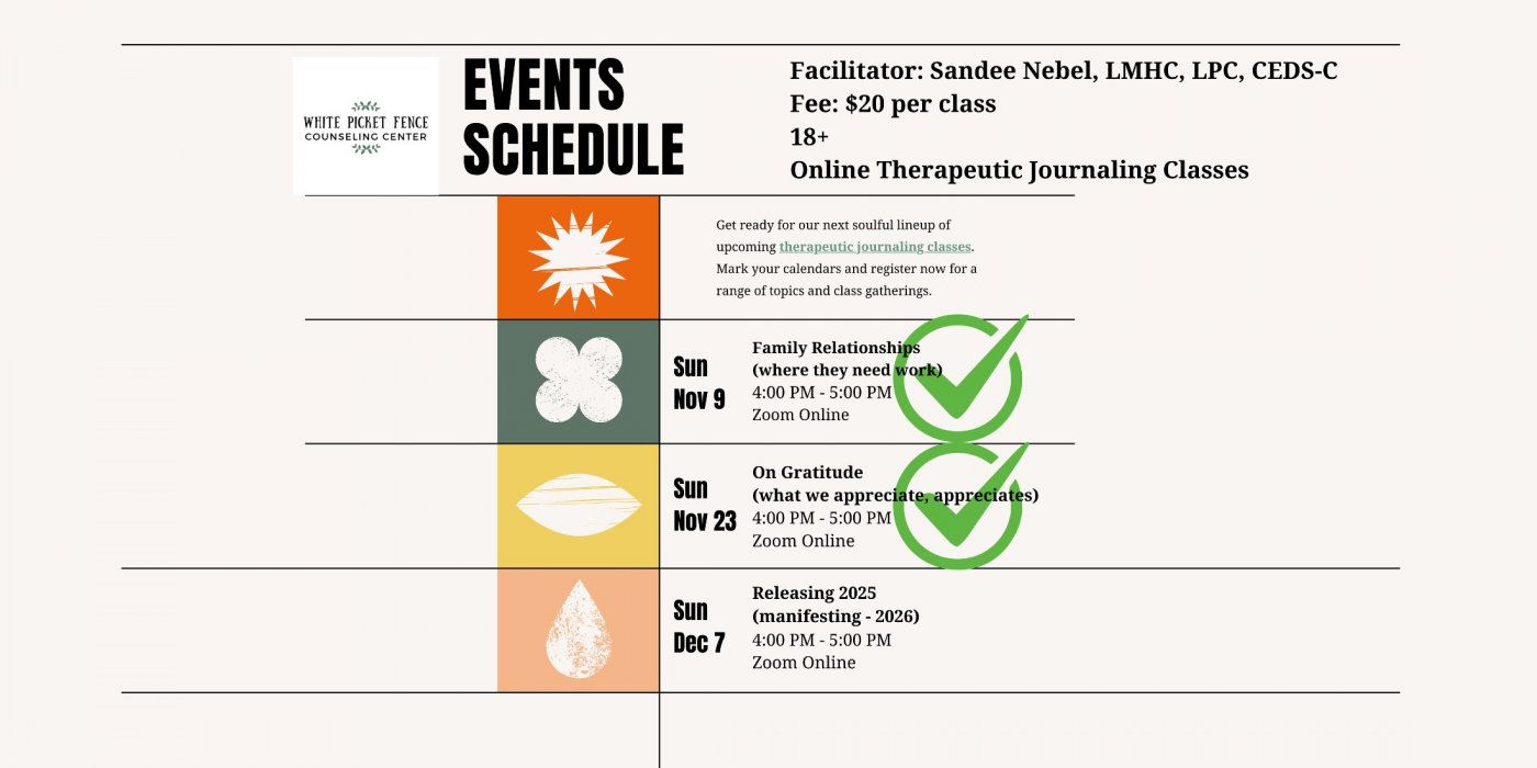 Online Therapeutic Journaling Class, 7 December | Online Event | AllEvents