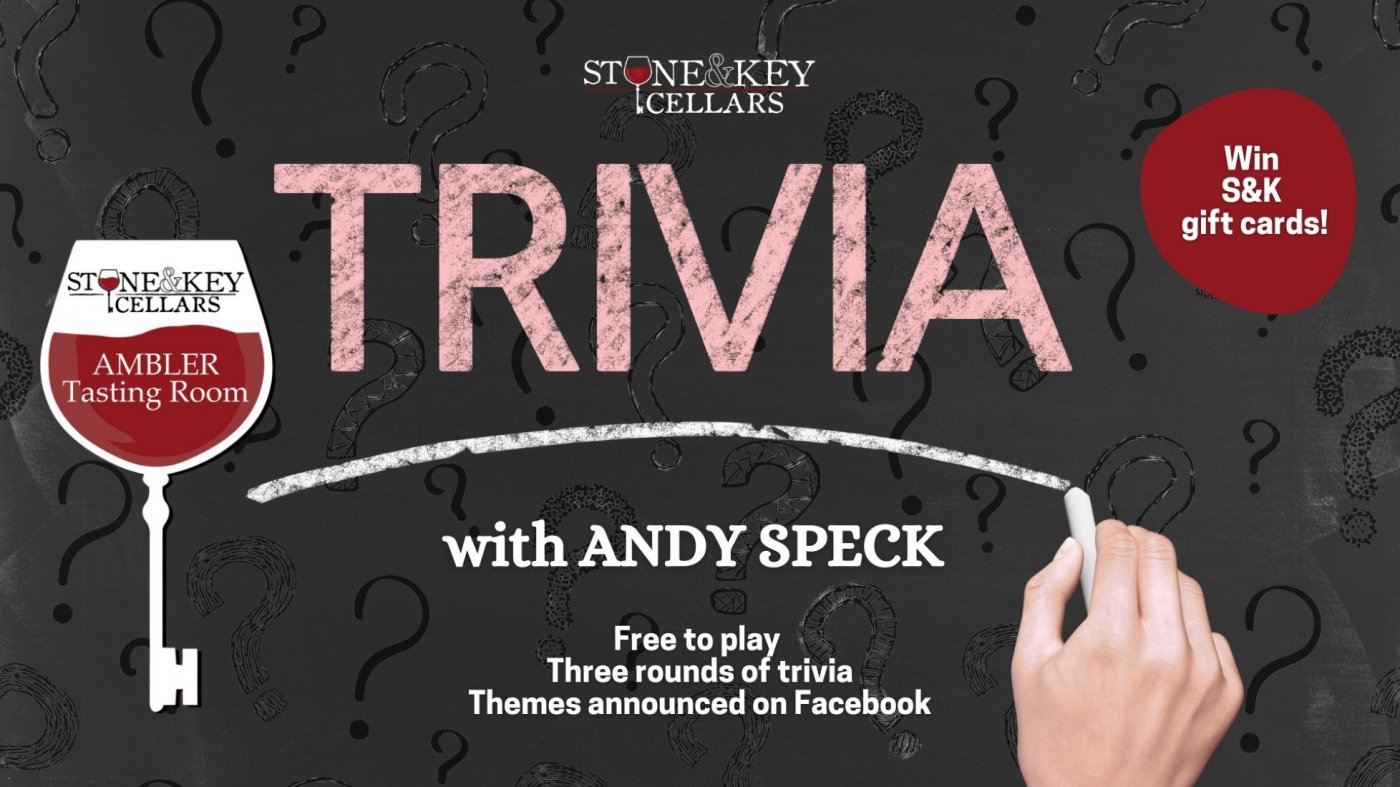 Trivia at Stone & Key with Andy Speck, 19 December | Event in Ambler | AllEvents