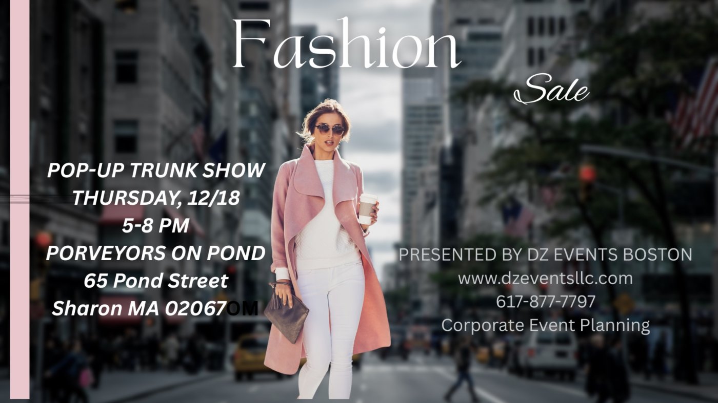 Pop-up high fashion trunk show!!, 18 December | Event in Sharon | AllEvents