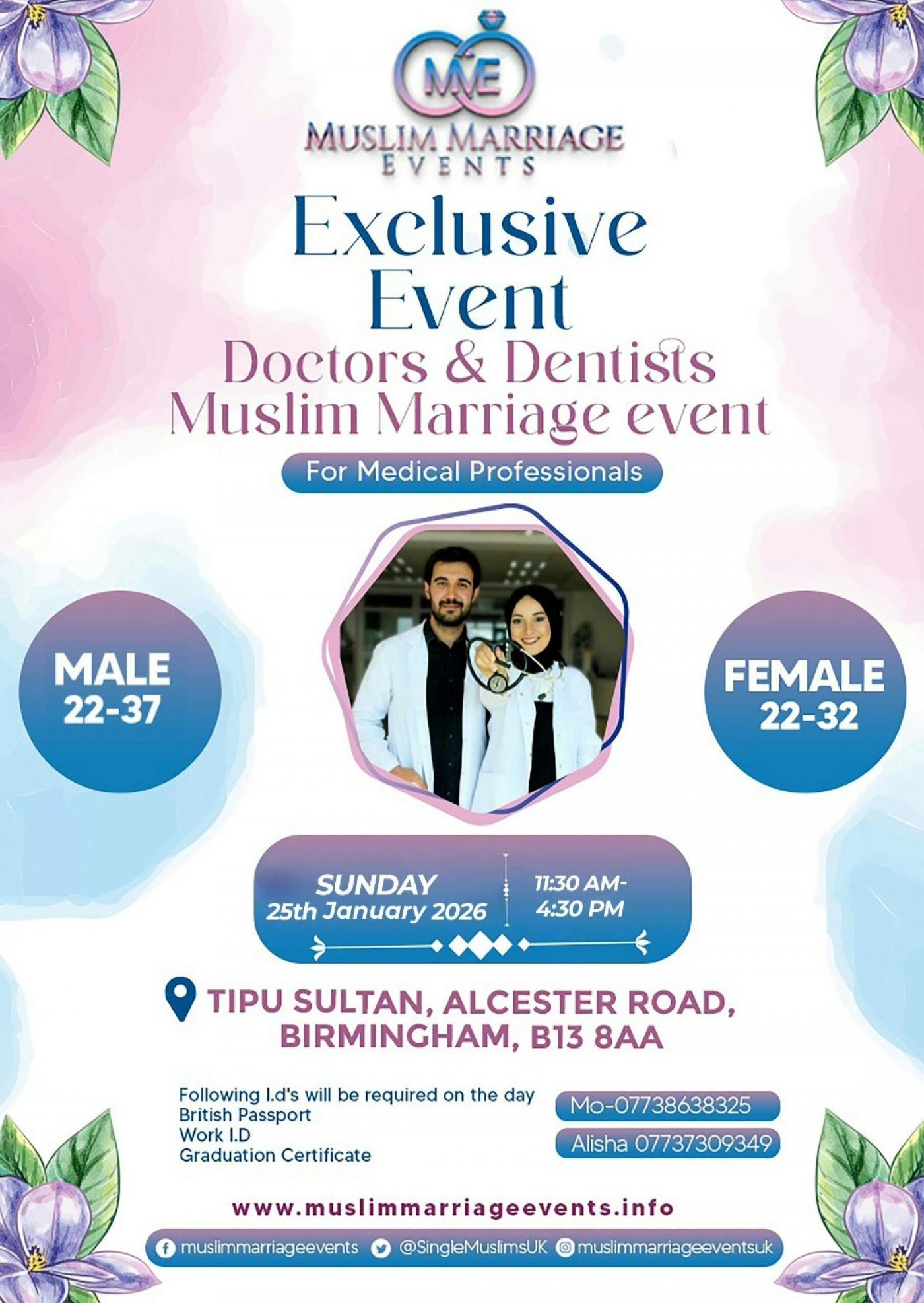 Muslim Marriage Events Birmingham - Doctors &amp; Dentists Event