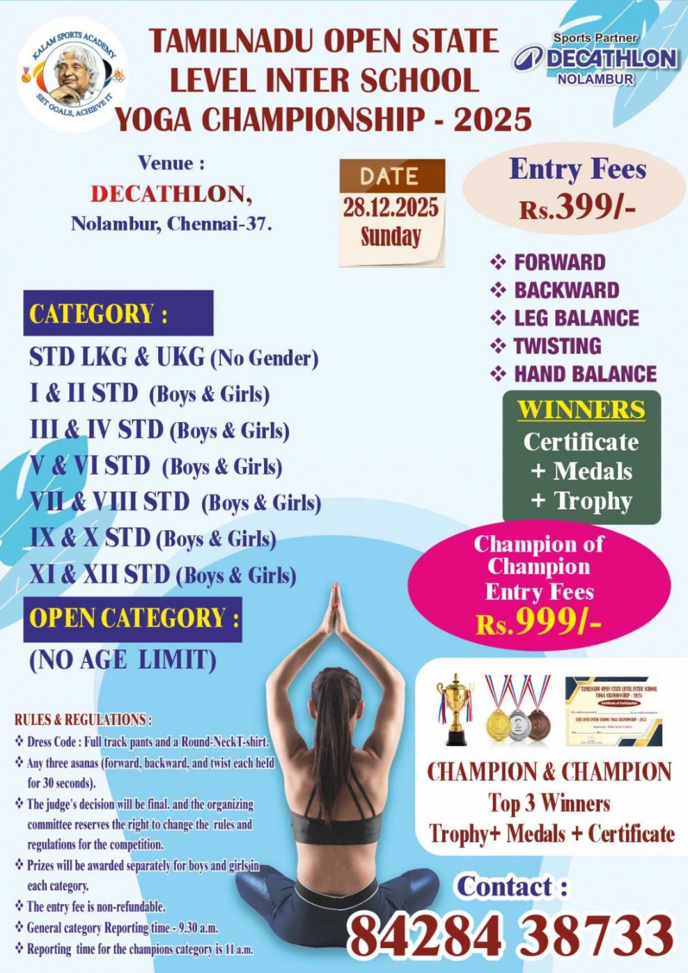 Tamilnadu Open State Level Grand Yoga Competition 2025, 28 December | Event in Chennai | AllEvents