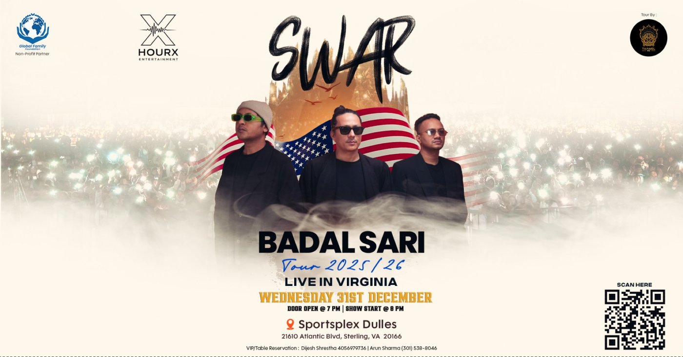 BADAL SARI US TOUR 2025/26 SWAR Live in Virginia, 31 December | Event in Sterling | AllEvents