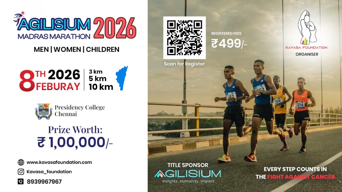Agilisium Madras Marathon 2026, 8 February | Event in Chennai | AllEvents