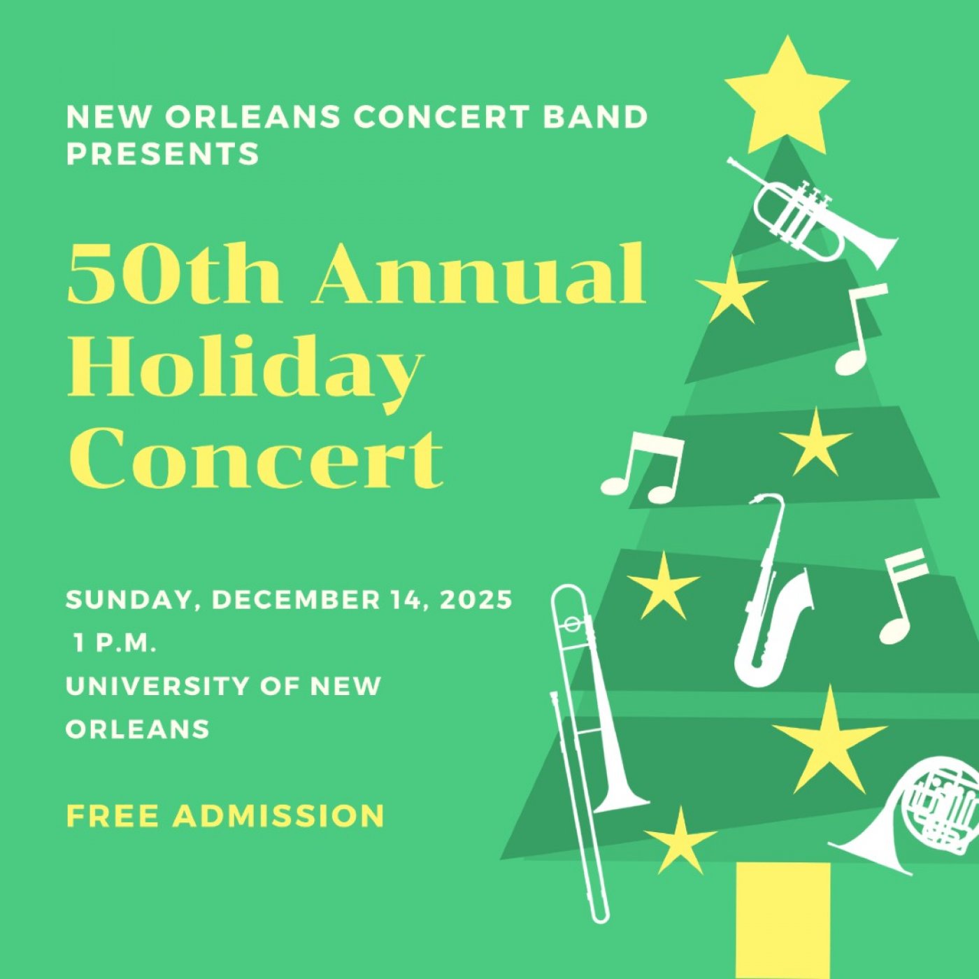 NOCB Holiday Concert, 14 December | Event in New Orleans | AllEvents